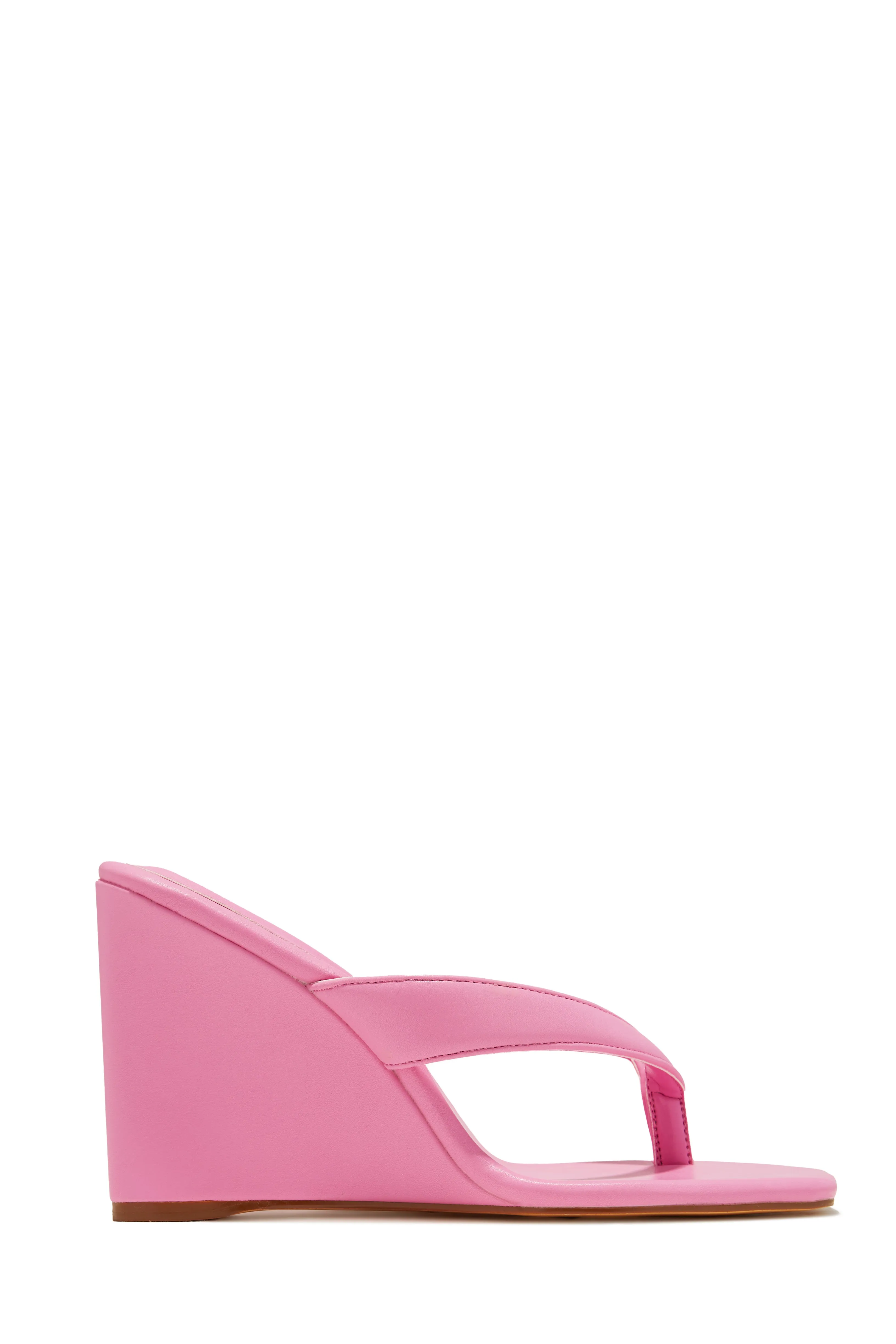 Alena Wedge Heel Mules - Red
