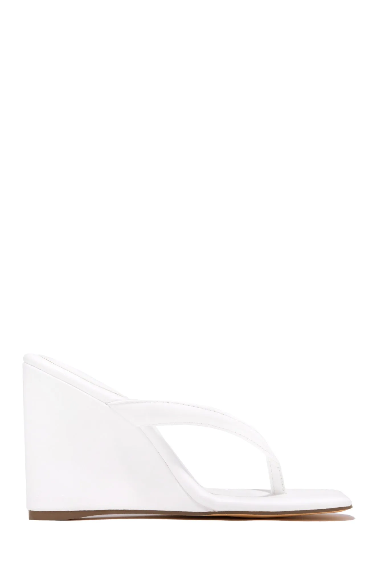 Alena Wedge Heel Mules - Red
