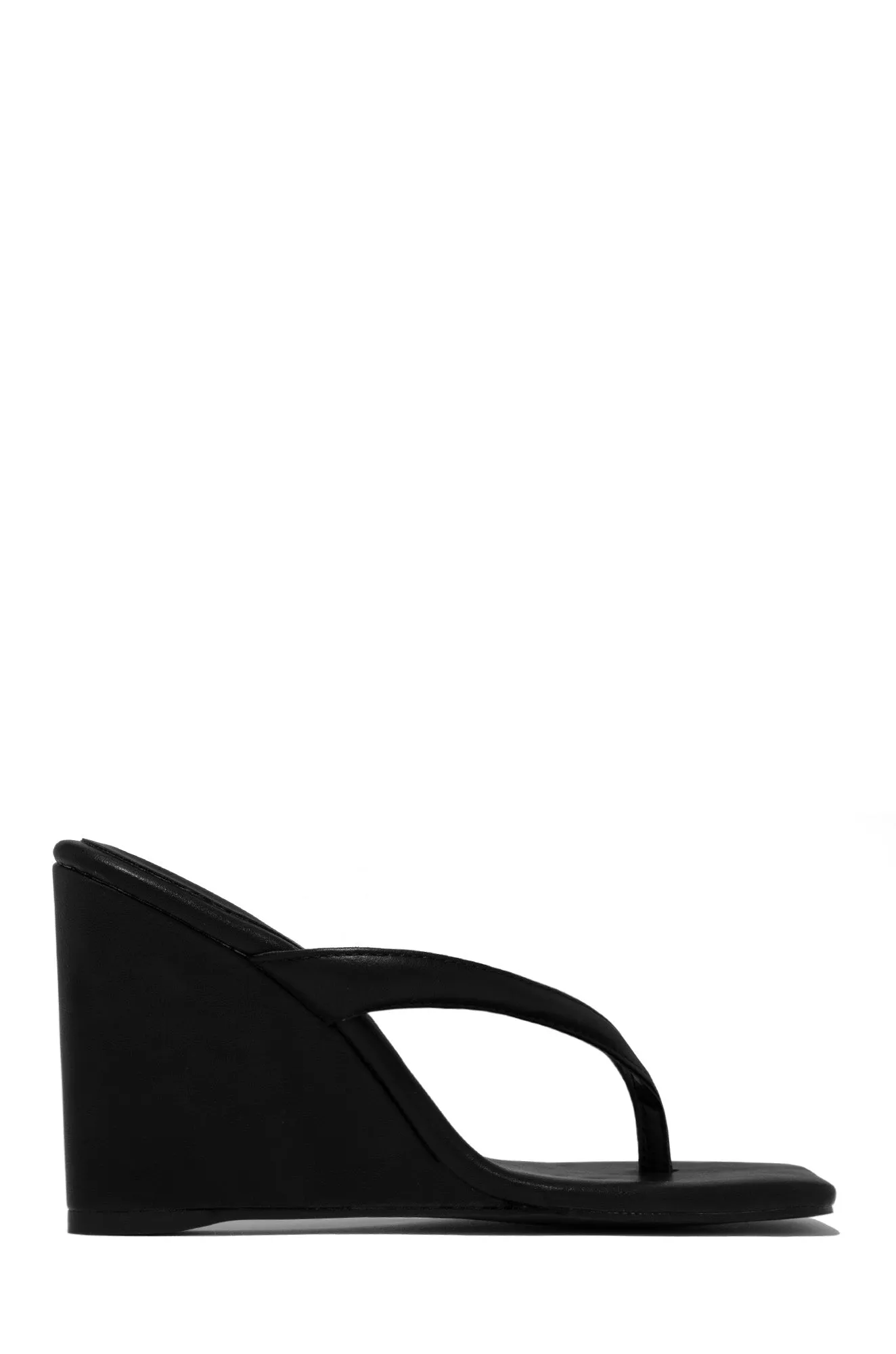 Alena Wedge Heel Mules - Red