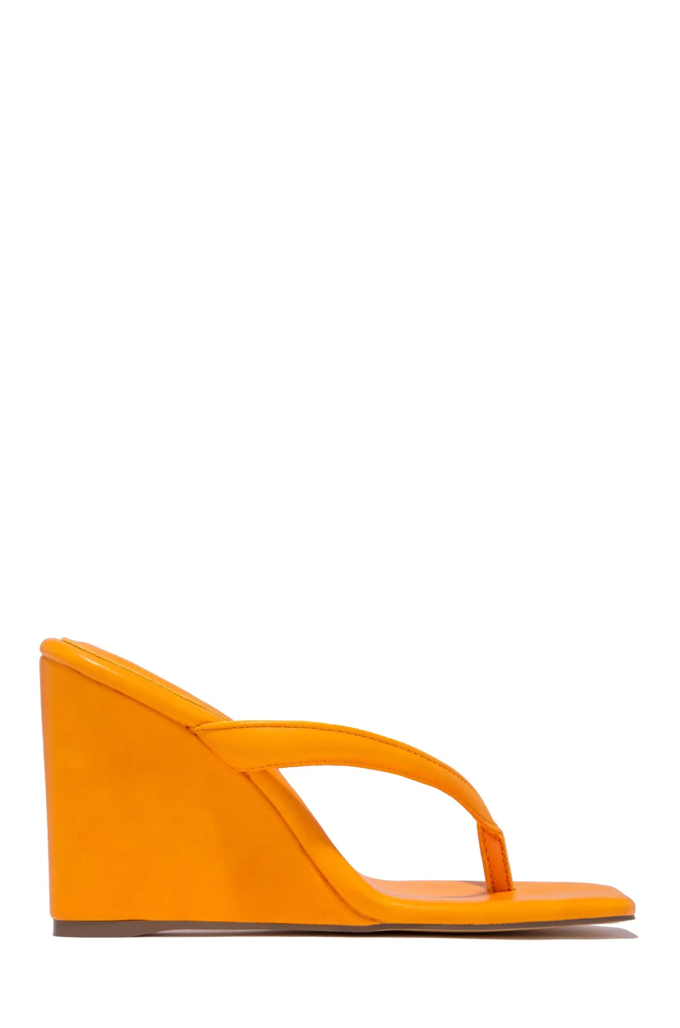 Alena Wedge Heel Mules - Red