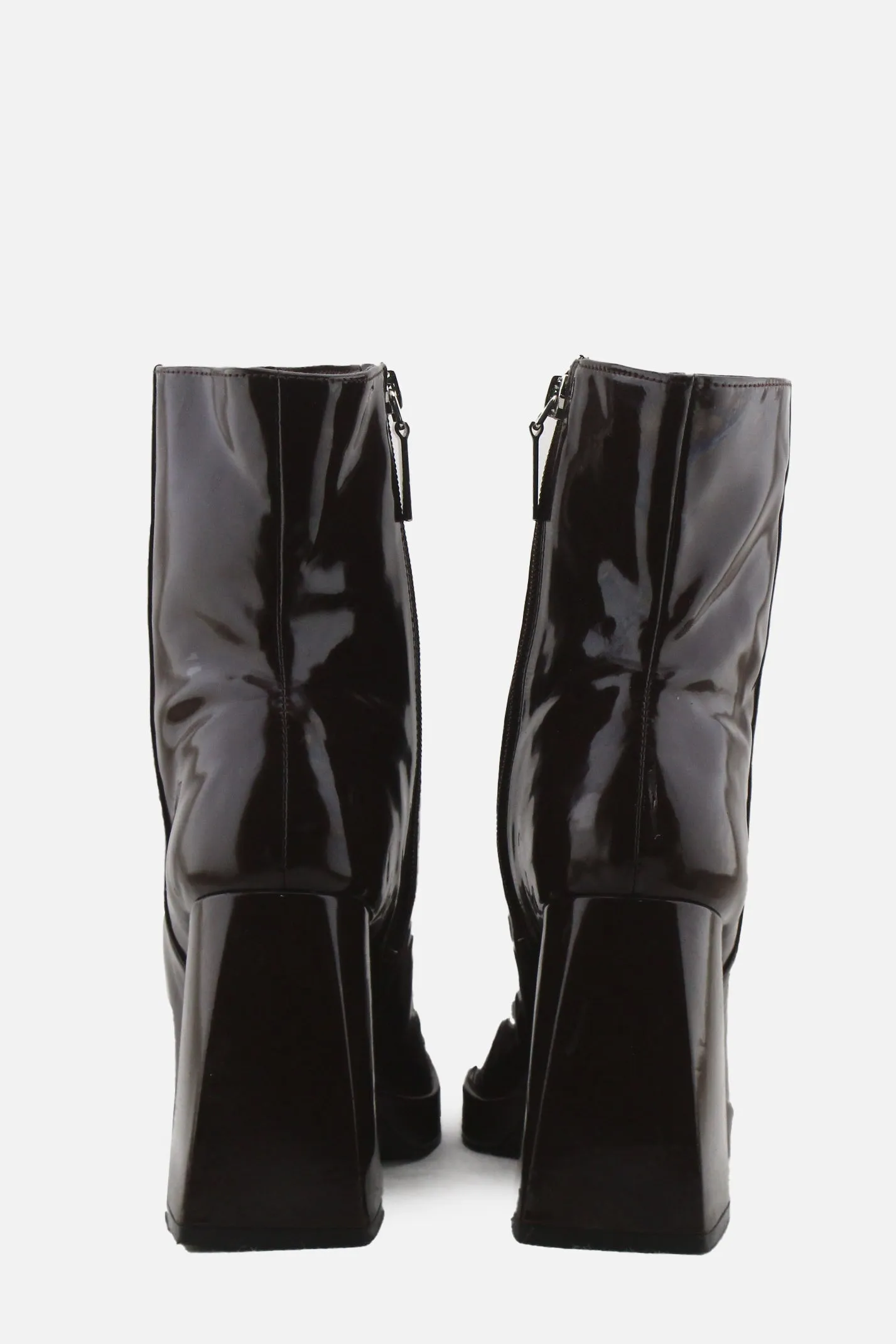 Bershka Zipper Platforrm Boots | 100% Synthetic Leather