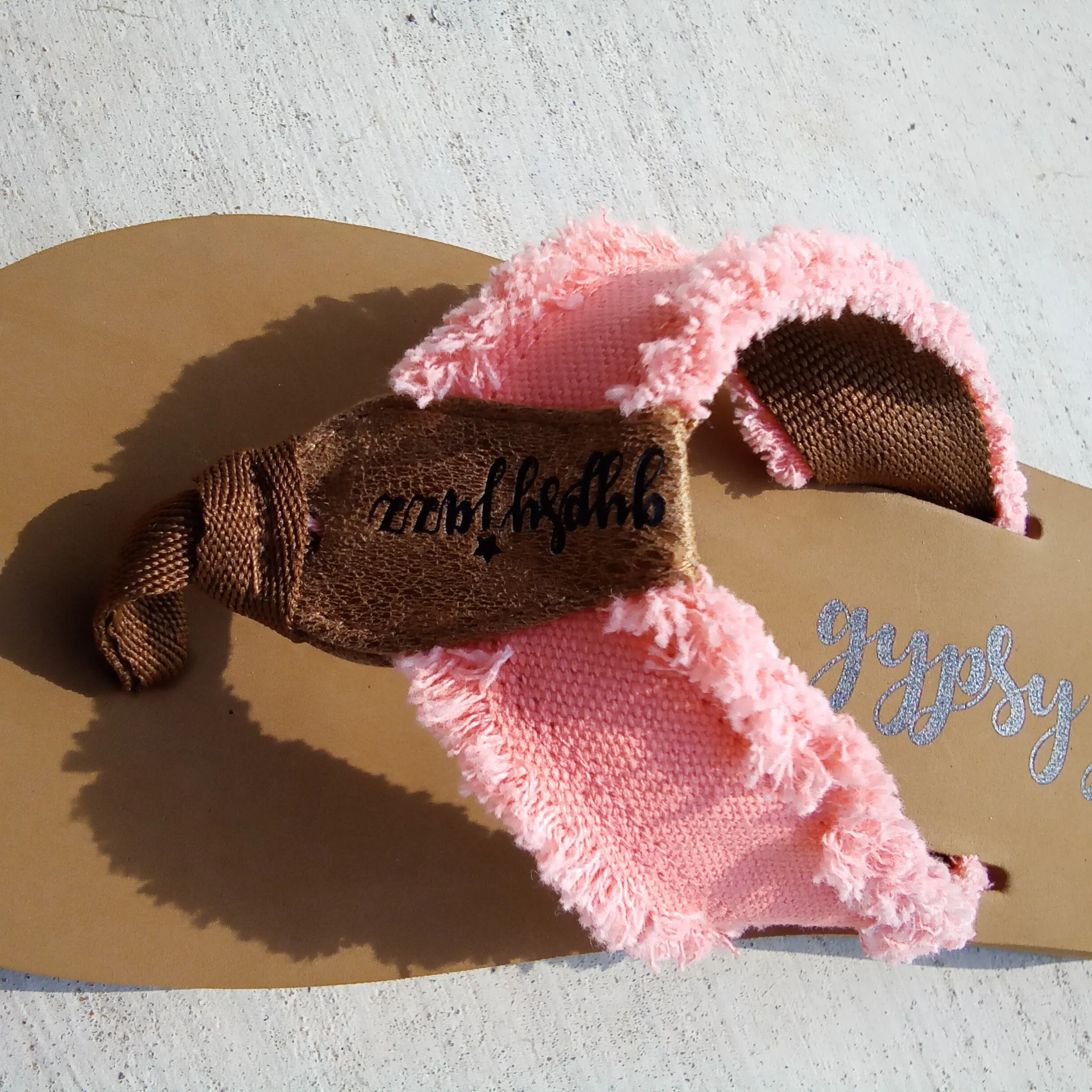 Bright Coral Frayed Flip Flops | Gypsy Jazz Encore