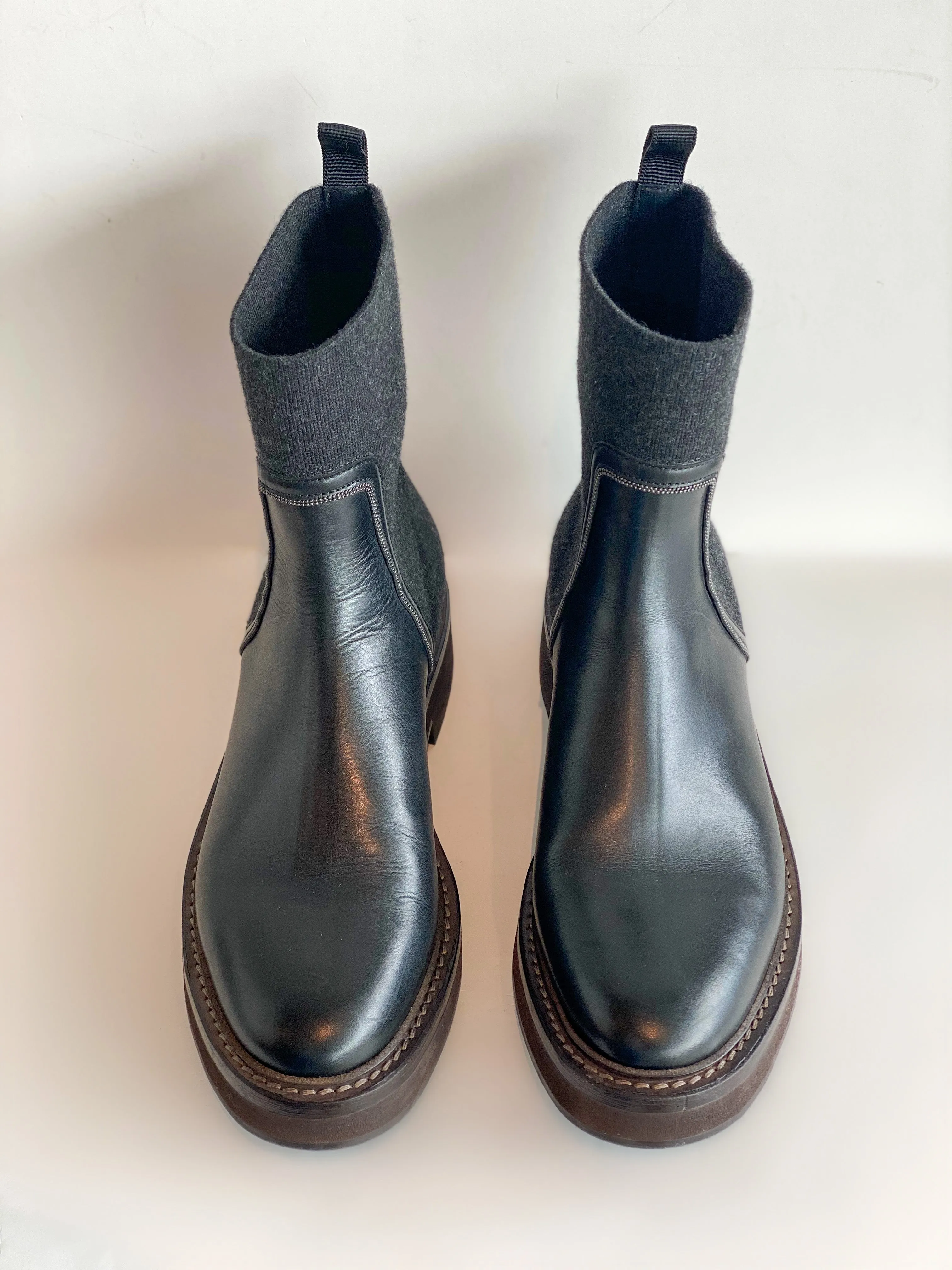 Brunello Cucinelli Leather Ankle Boots