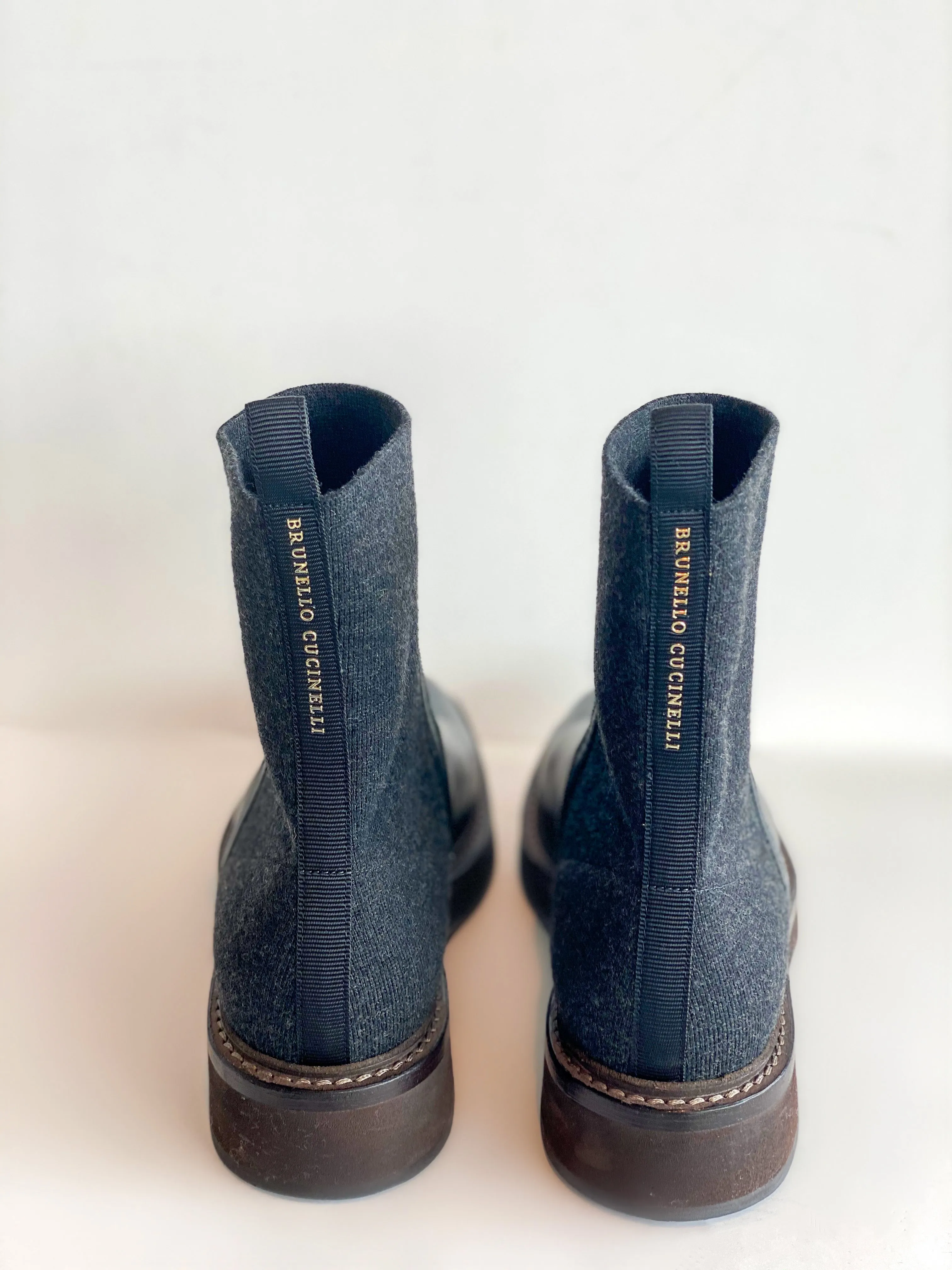 Brunello Cucinelli Leather Ankle Boots