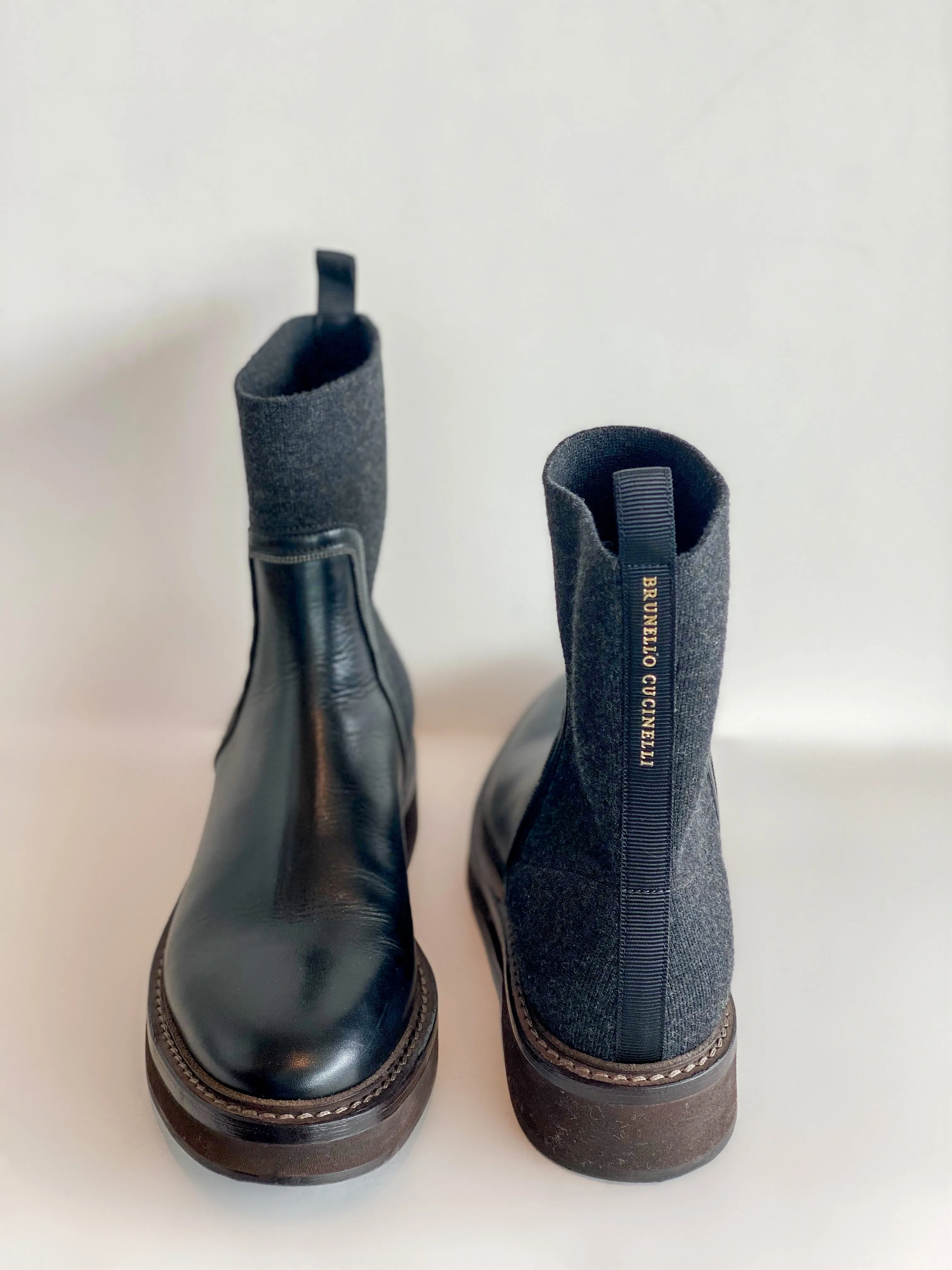 Brunello Cucinelli Leather Ankle Boots
