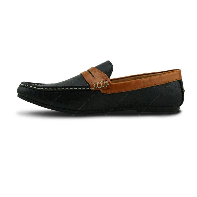 Classico Leather Loafer Black Beige