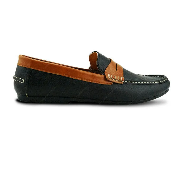 Classico Leather Loafer Black Beige