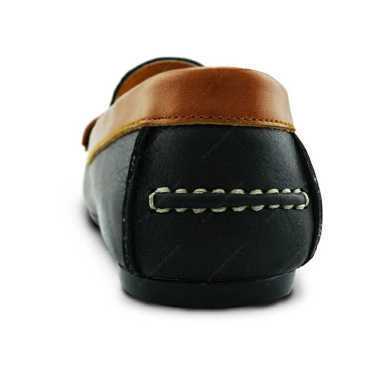 Classico Leather Loafer Black Beige