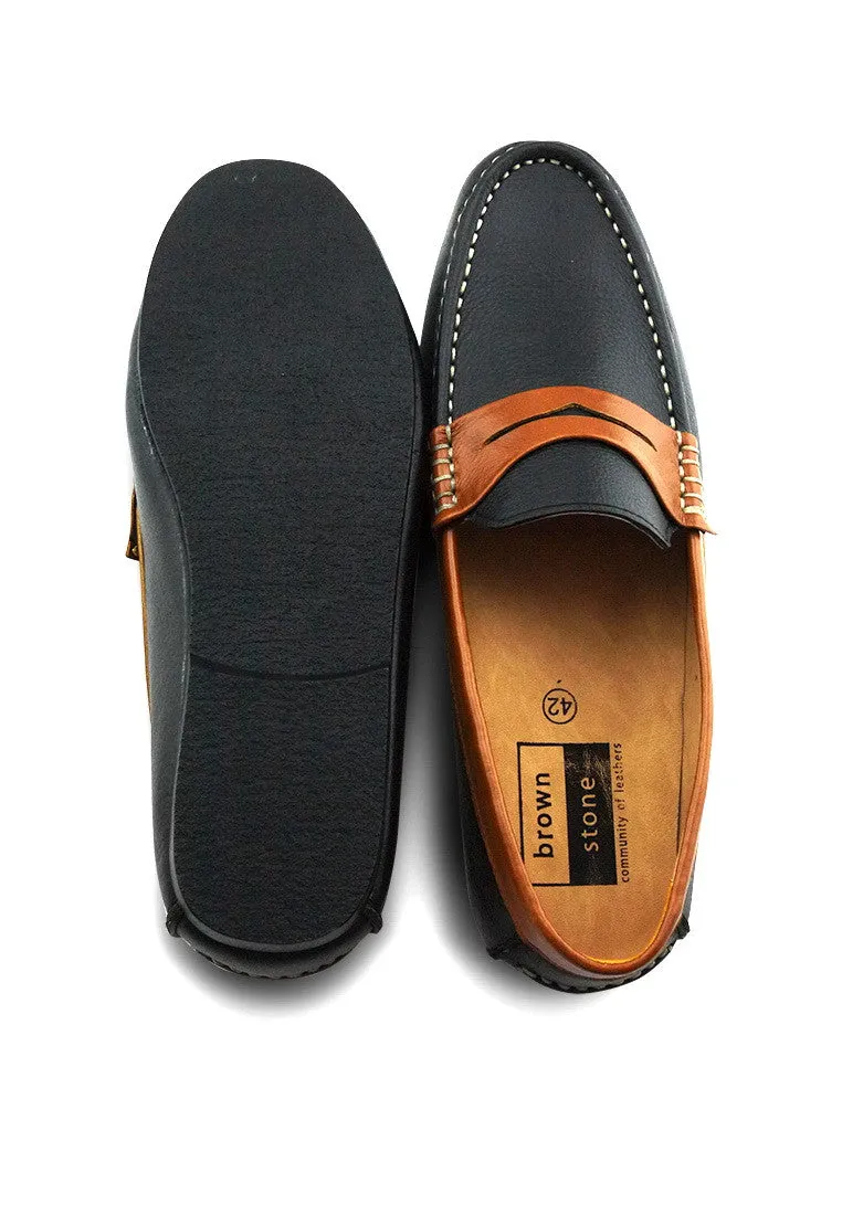 Classico Leather Loafer Black Beige