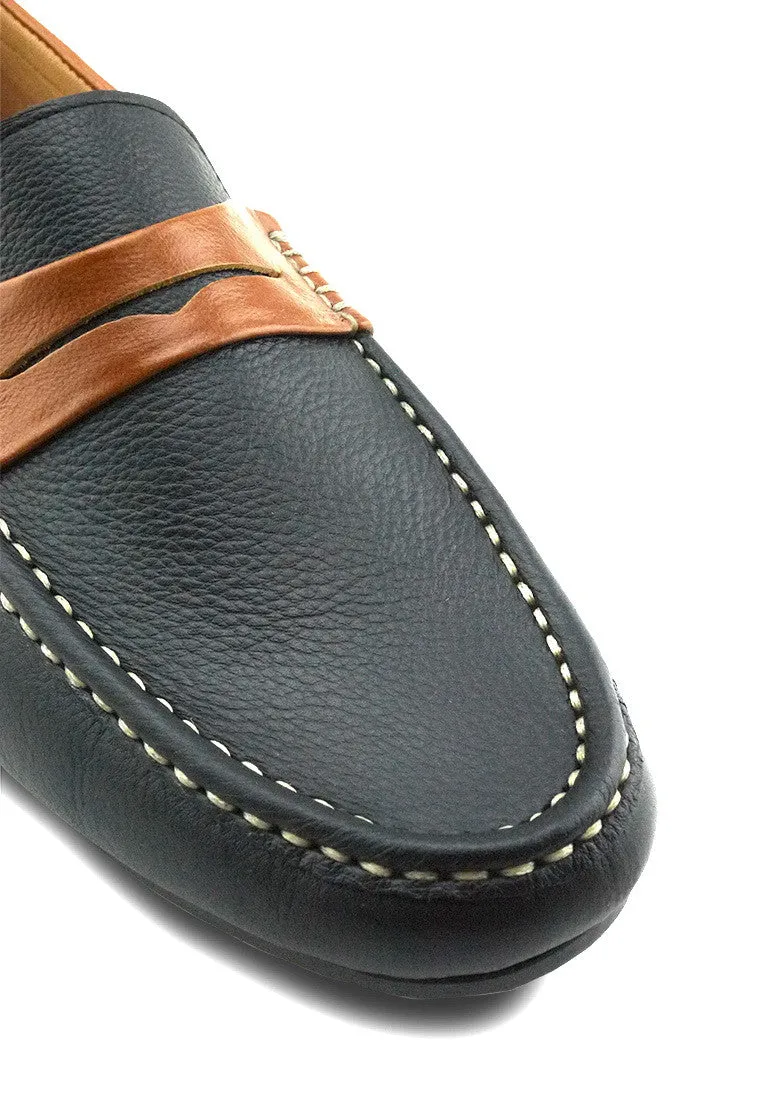 Classico Leather Loafer Black Beige