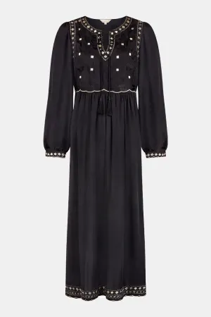 Damia Embroidered Midi Dress