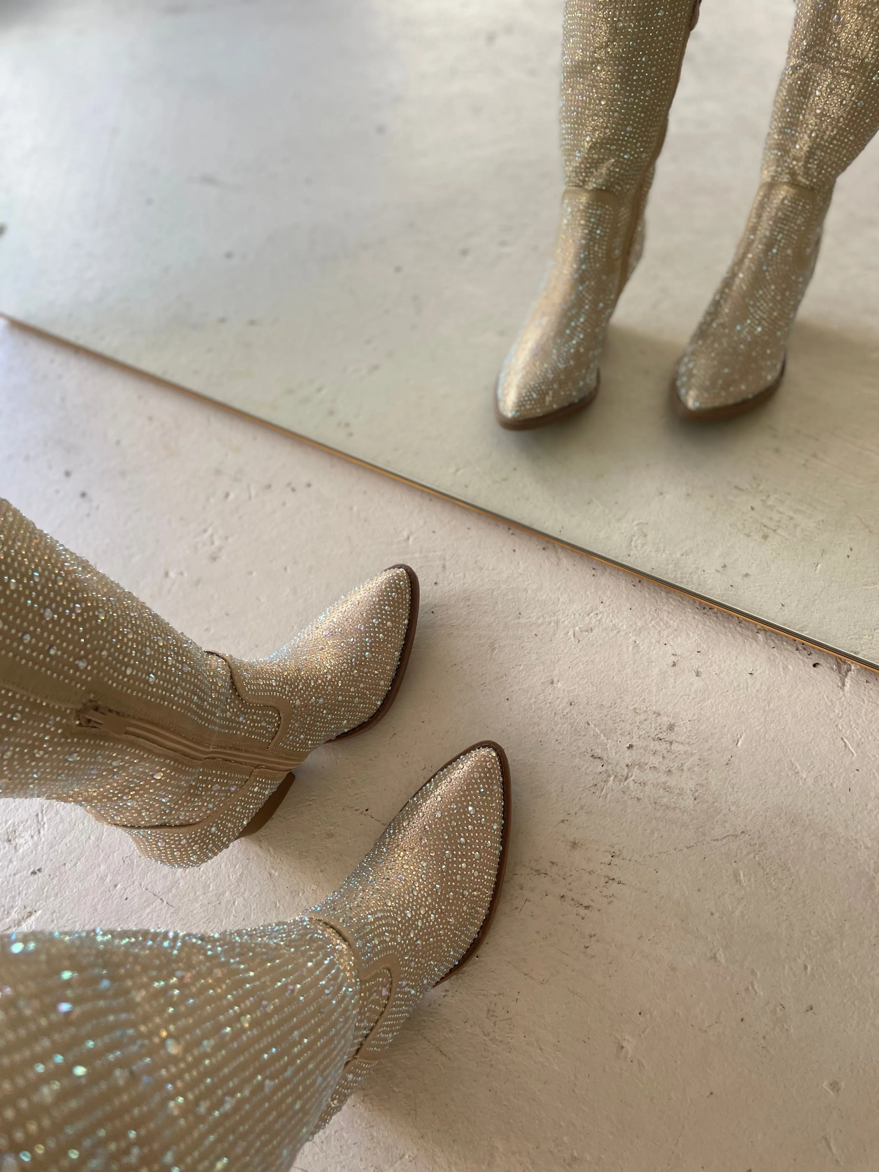 DEAL Sparkles Shine Through Over The Knee Rhinestone Boots