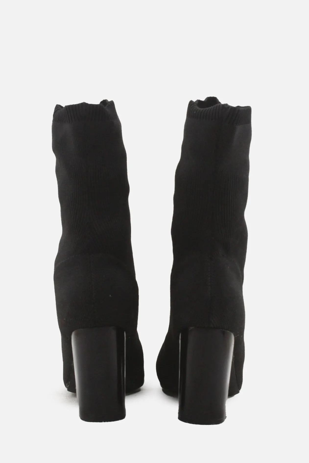 European Brand Block Heels Sock Boots | Textile