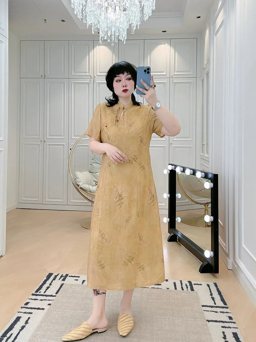 Feng Mi 蜂蜜 Honey Modernized Plus Size Retro Bamboo Qipao