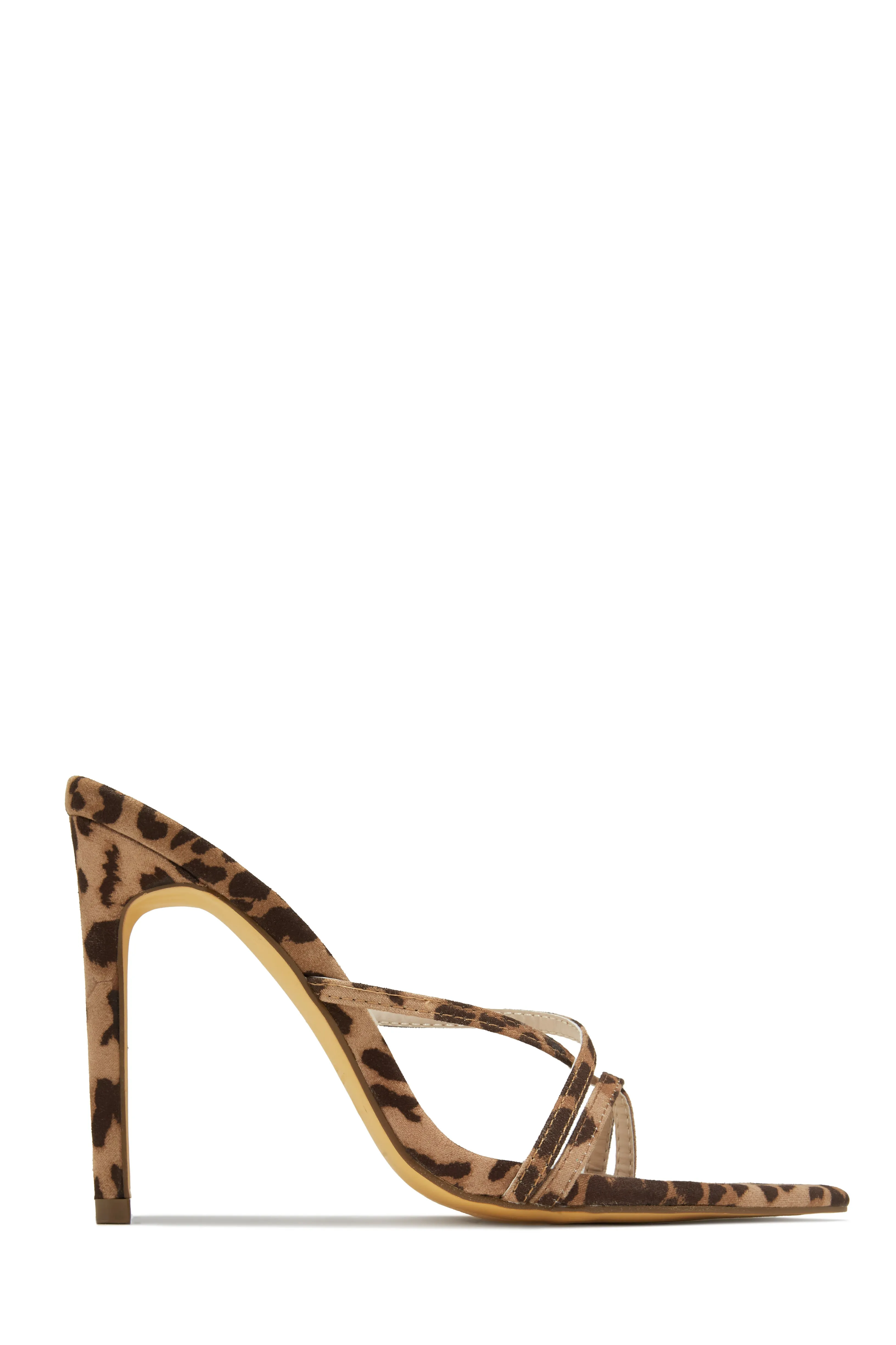 Fine Art High Heel Mules - Nude