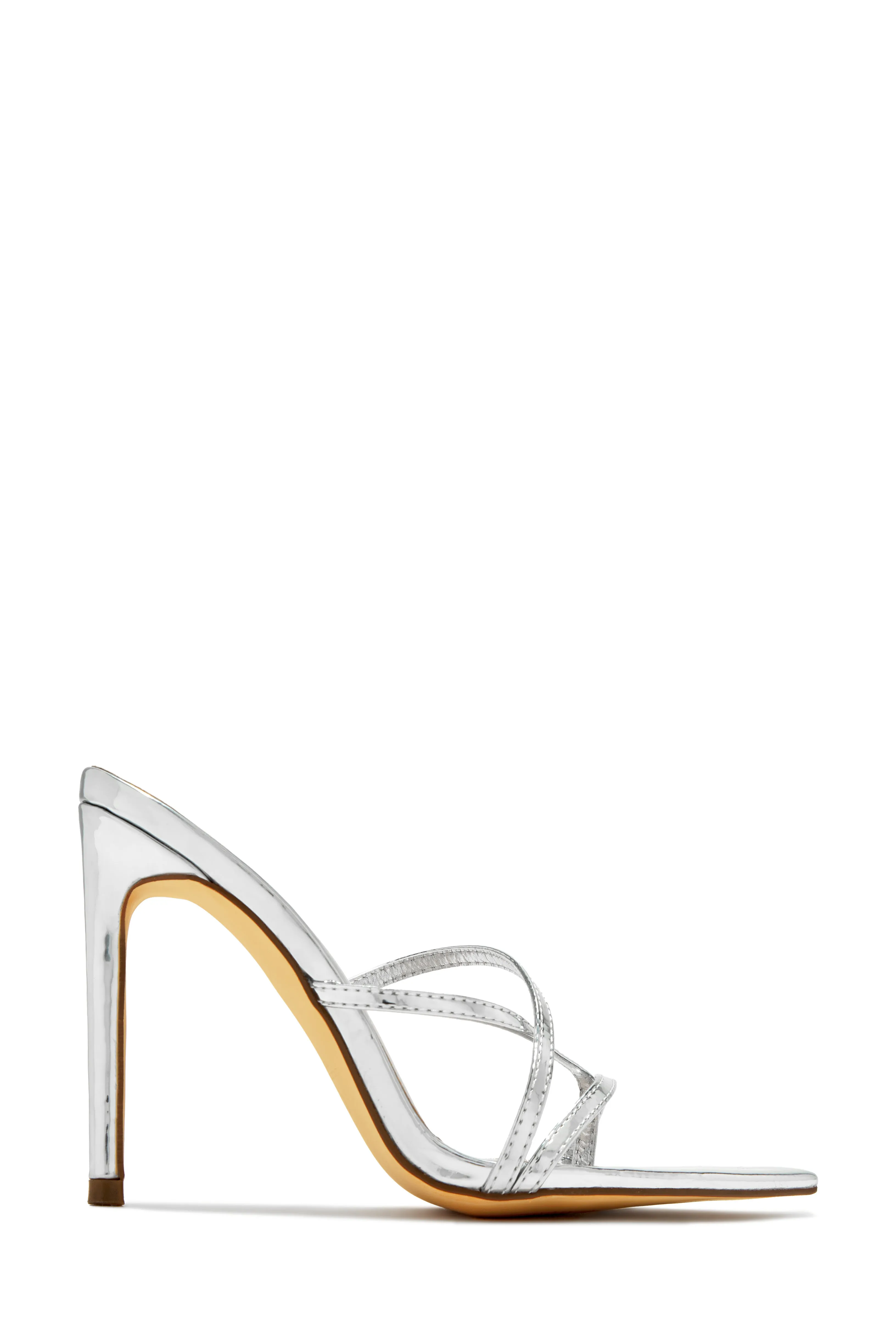 Fine Art High Heel Mules - Nude