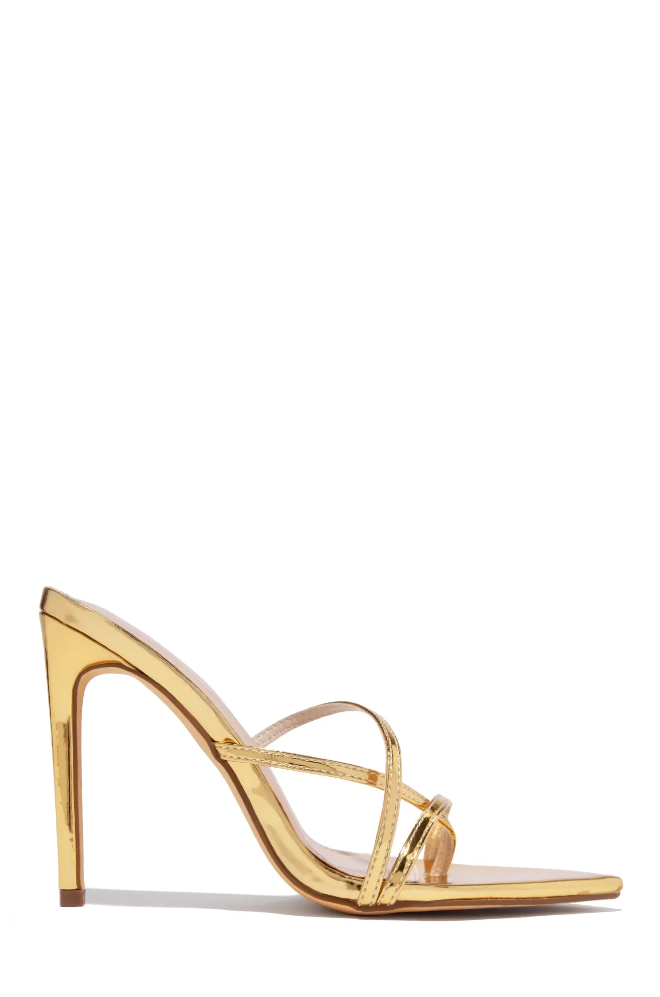 Fine Art High Heel Mules - Nude