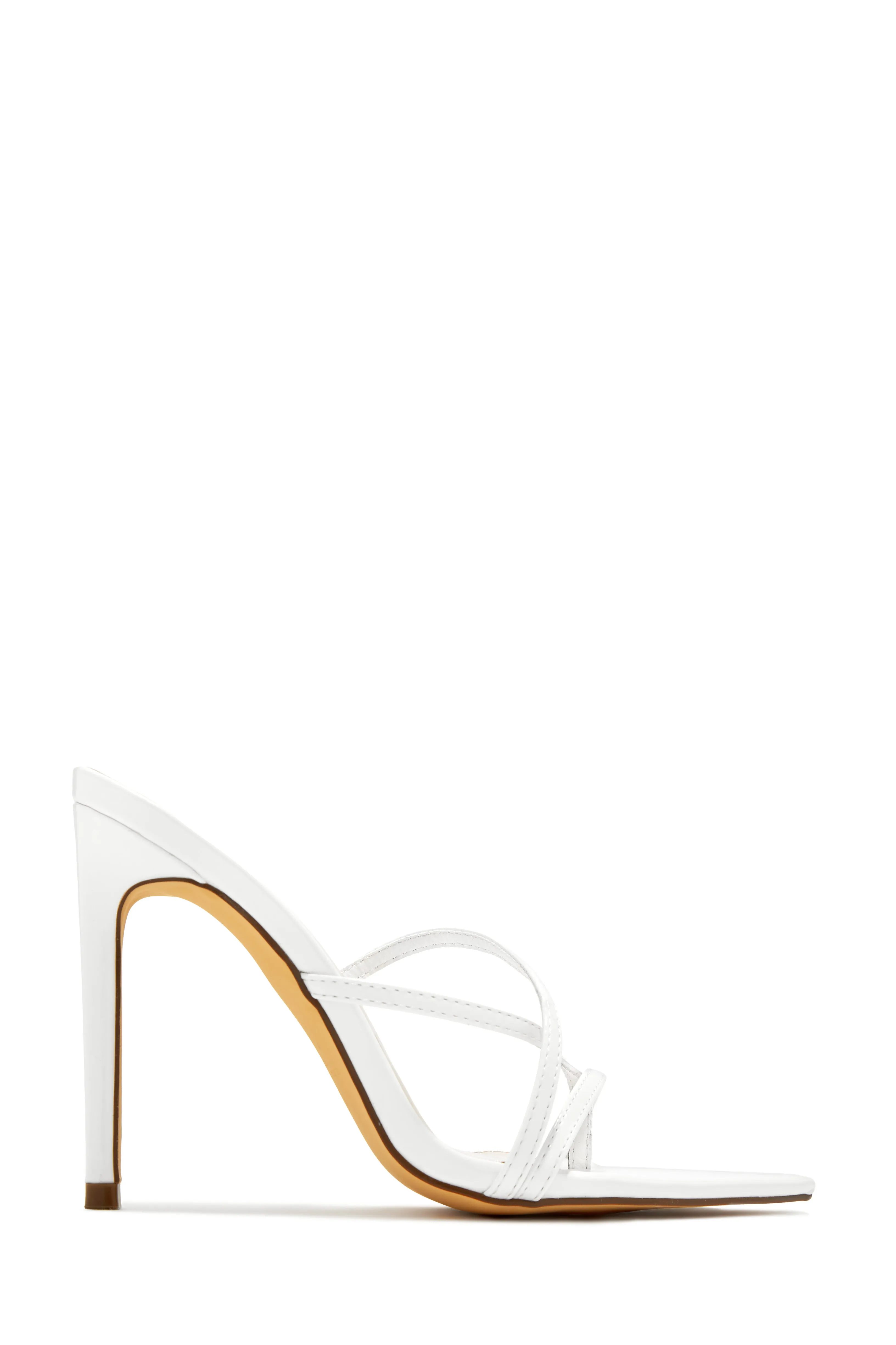 Fine Art High Heel Mules - Nude