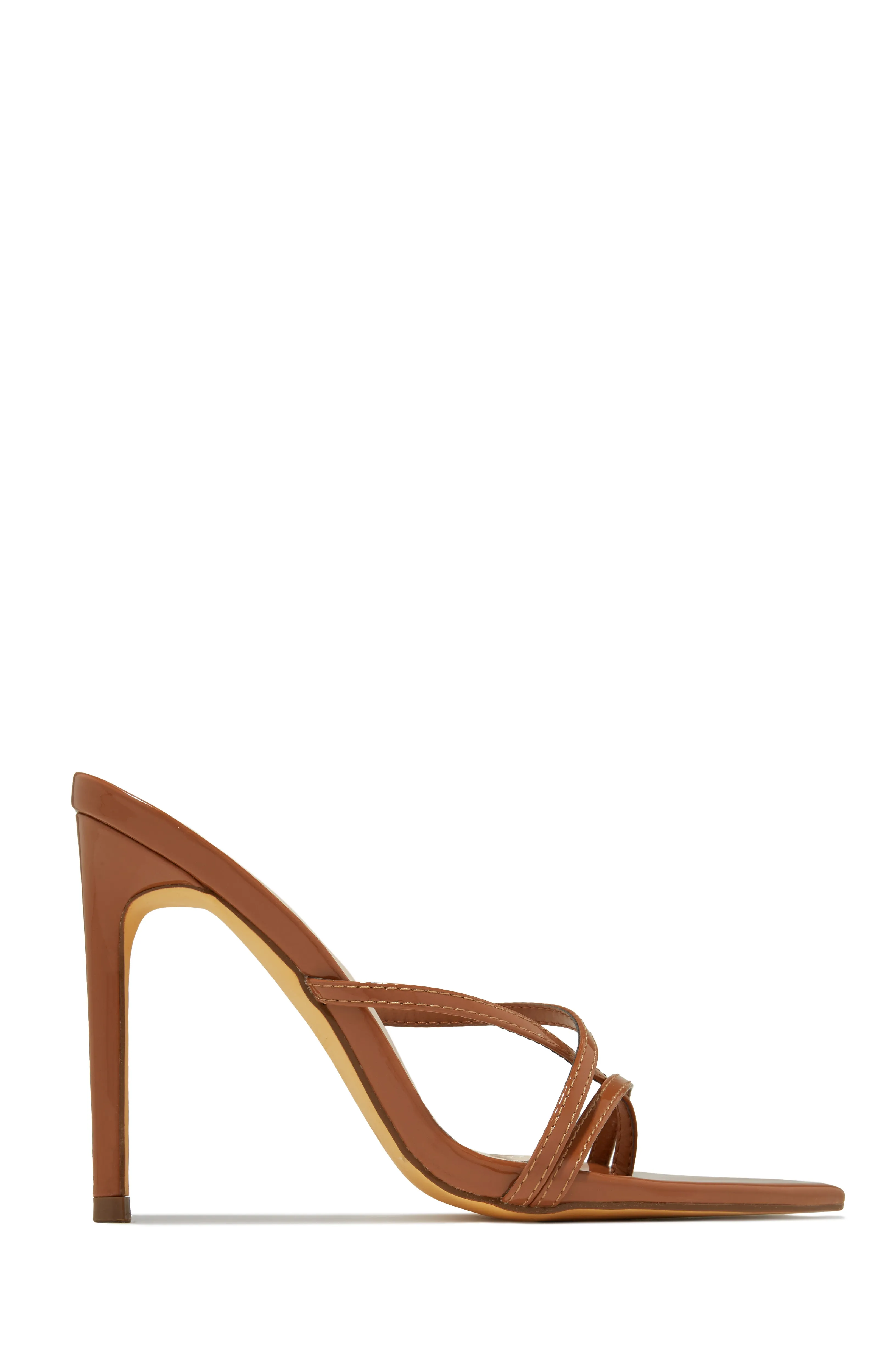 Fine Art High Heel Mules - Nude