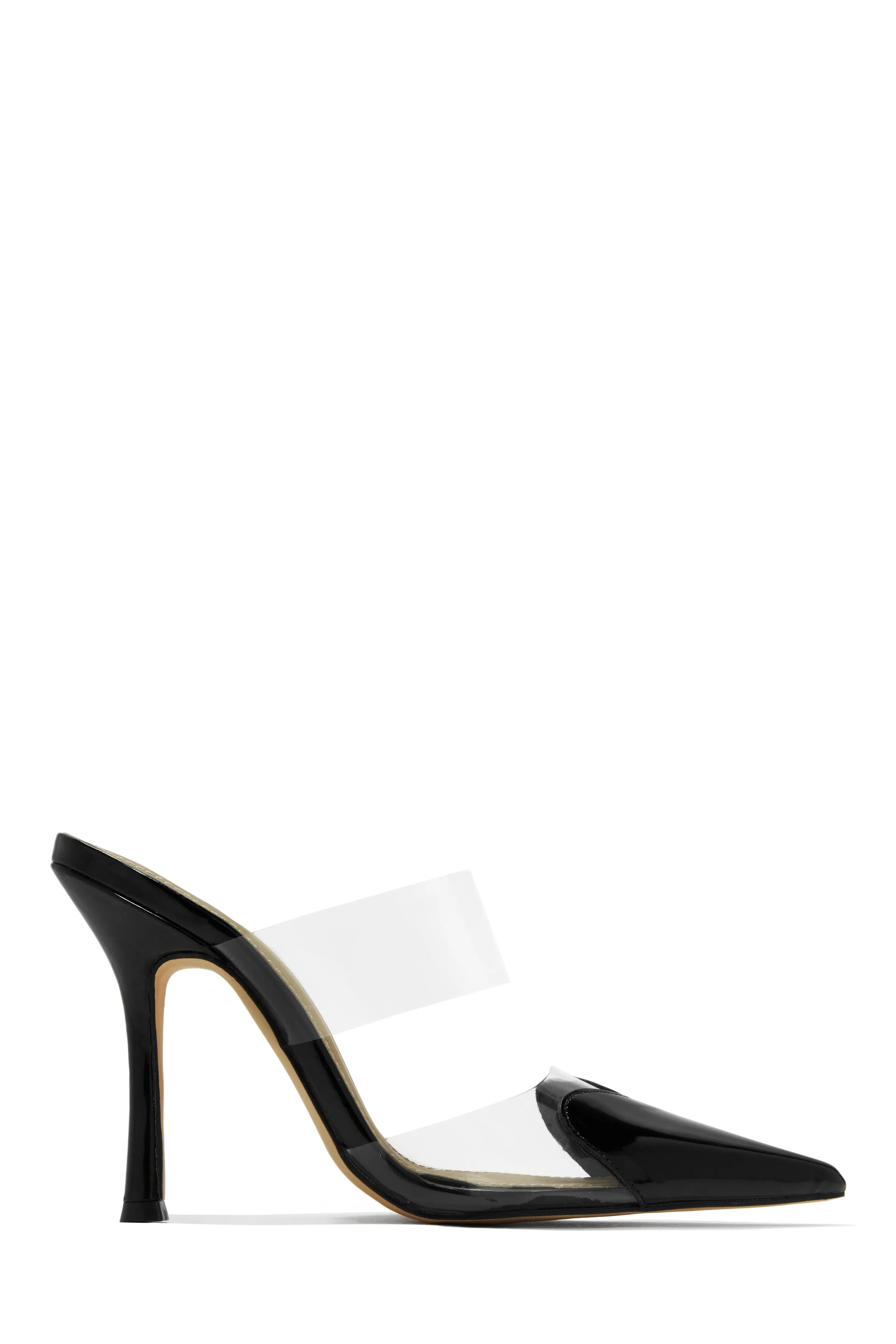 Forever Love Pointed Toe High Heel Mules - Red