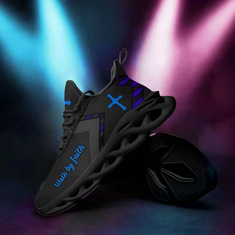 Jesus Black Running Sneakers 3 Max Soul Shoes - Christian Shoes For Men And Women