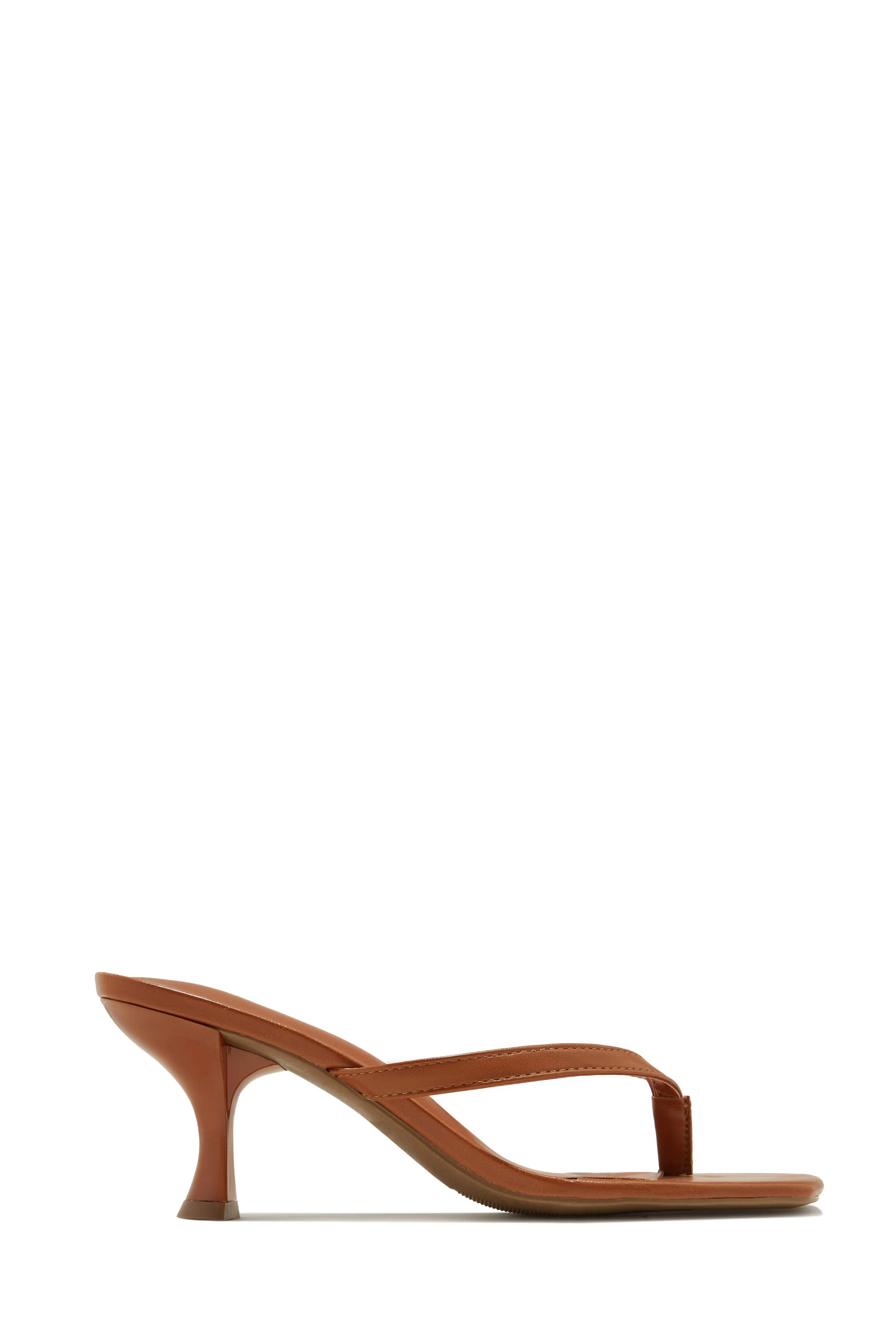 Karley Mid Heel Mules - Patent Nude