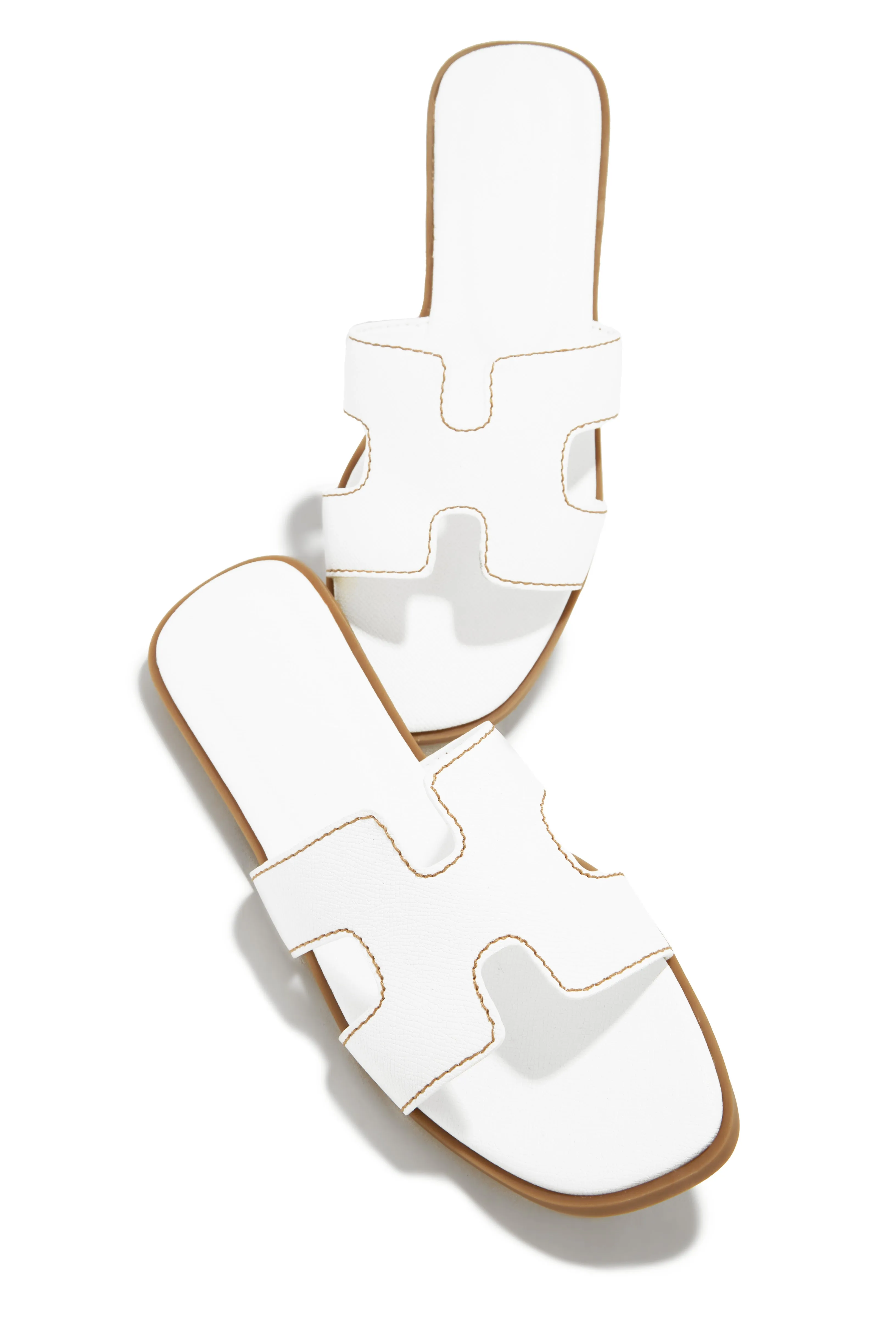Lucy Slip On Sandals - White
