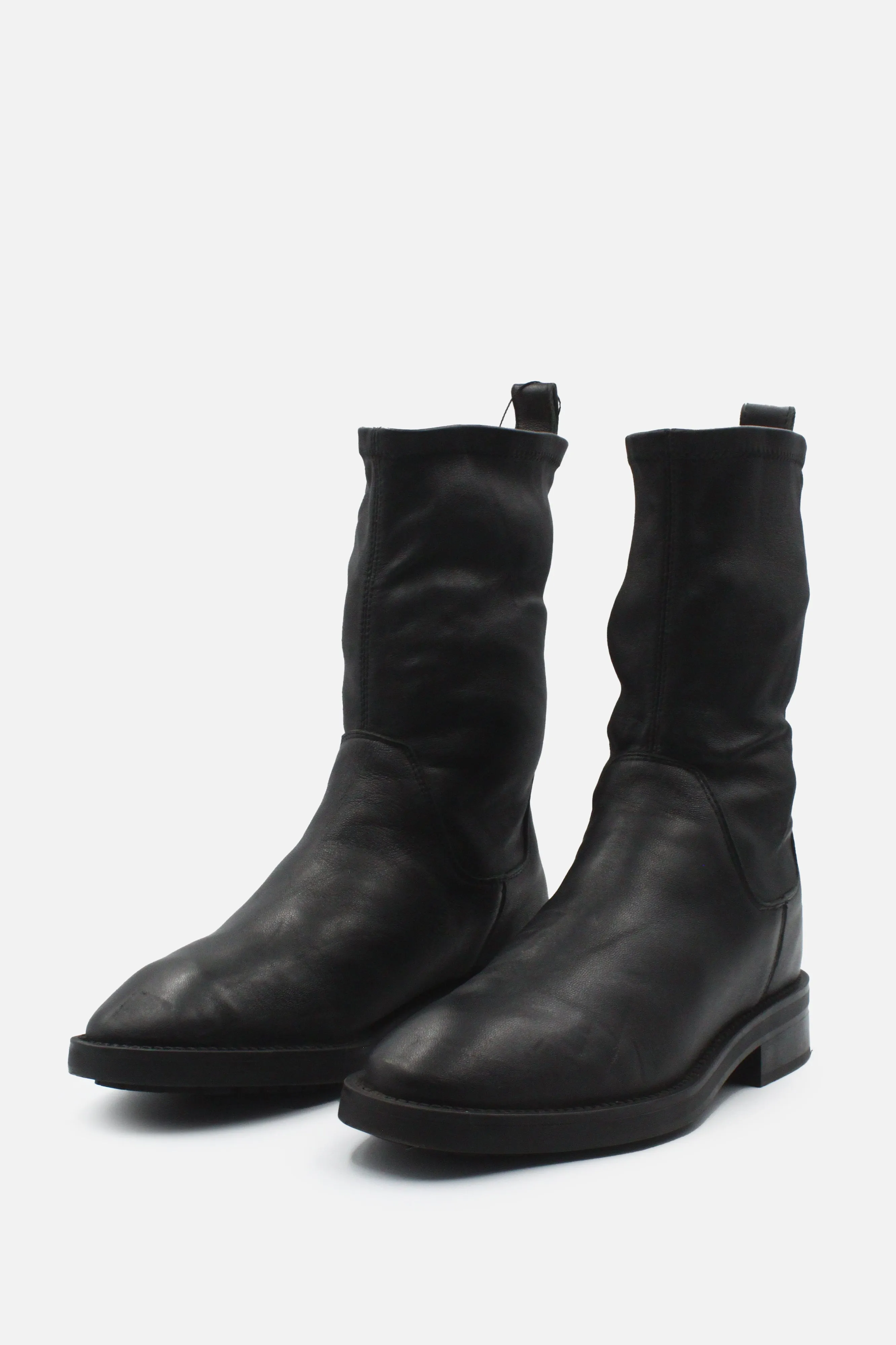 Massimo Dutti Block Ankle Boots | 100% Authentic Leather