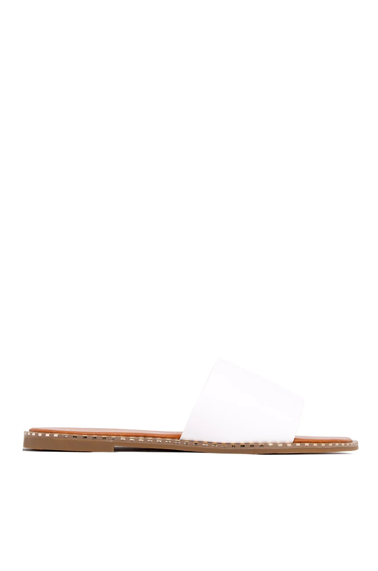 Maui Flat Slip On Sandals - White