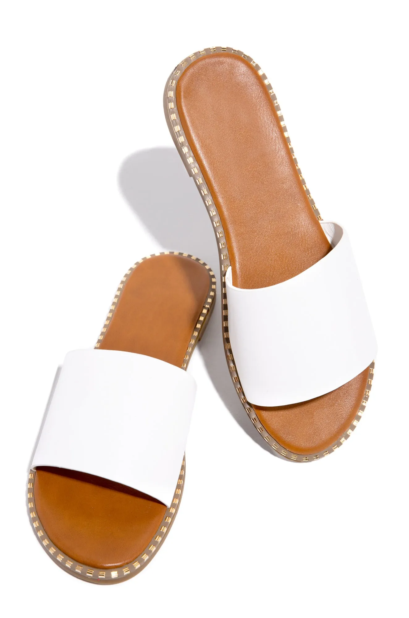 Maui Flat Slip On Sandals - White