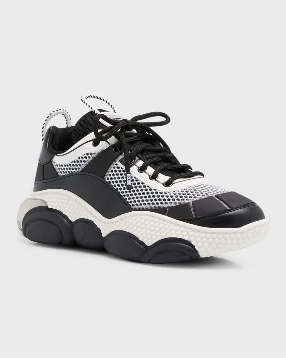 Men's fashion sneakers Teddy Bubble Mesh Moschino