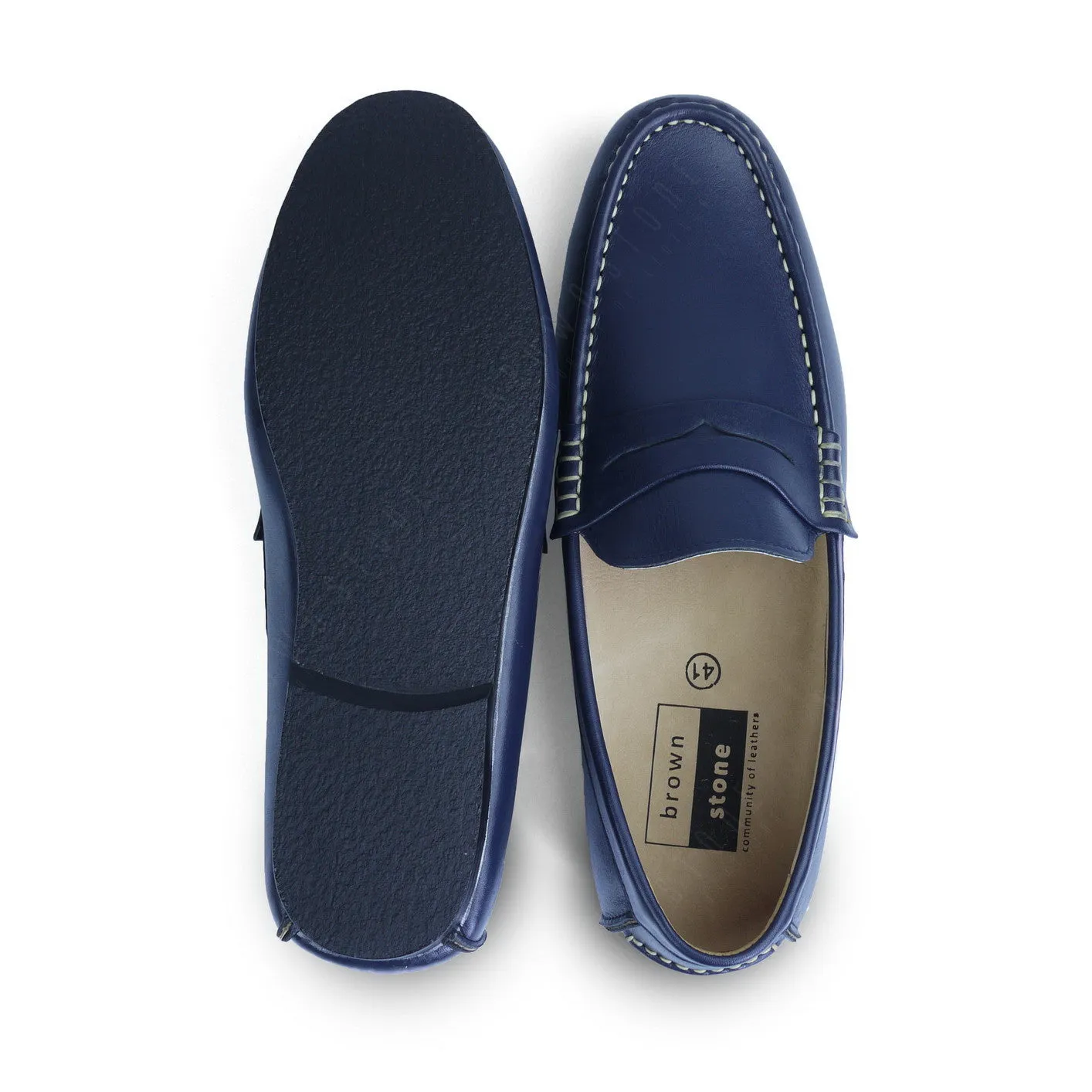 Penny Leather Loafer Soft Navy
