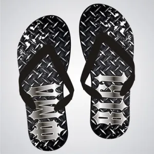 Phi Mu Delta Diamond Plate Flip-Flops - SBL100 - SUB