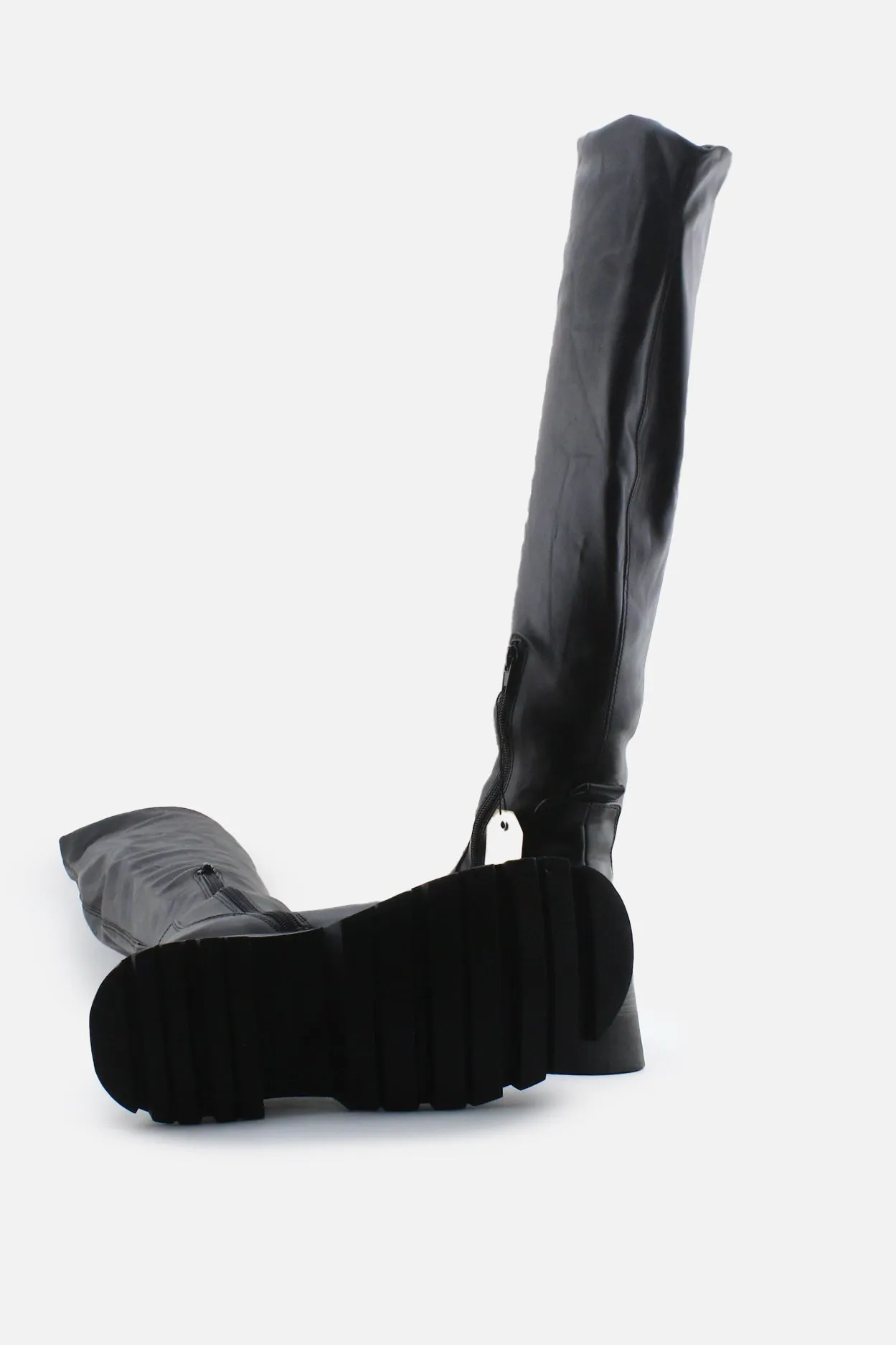 Pull & Bear Zipper Over The Knee Boots | 100% Authetic Leather