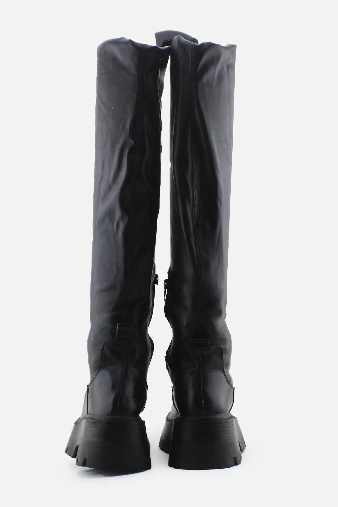 Pull & Bear Zipper Over The Knee Boots | 100% Authetic Leather