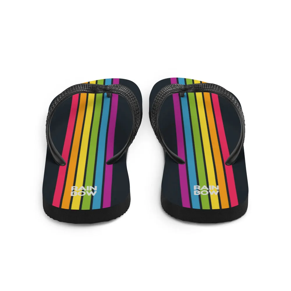 Rainbow Stripe Flip-Flops