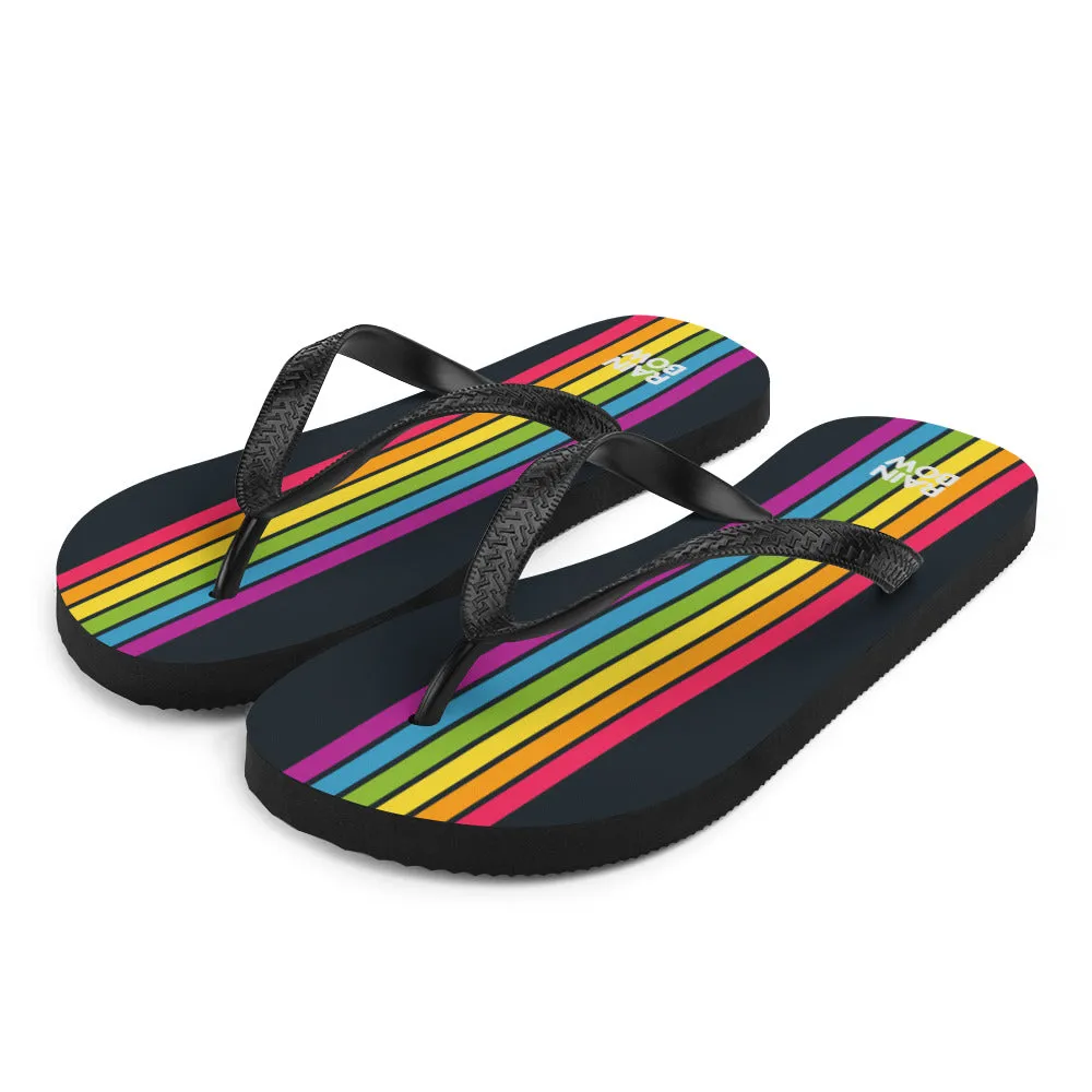 Rainbow Stripe Flip-Flops