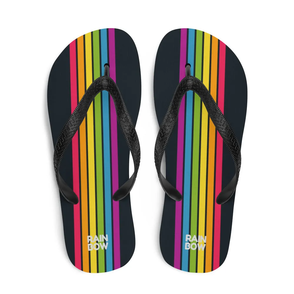 Rainbow Stripe Flip-Flops