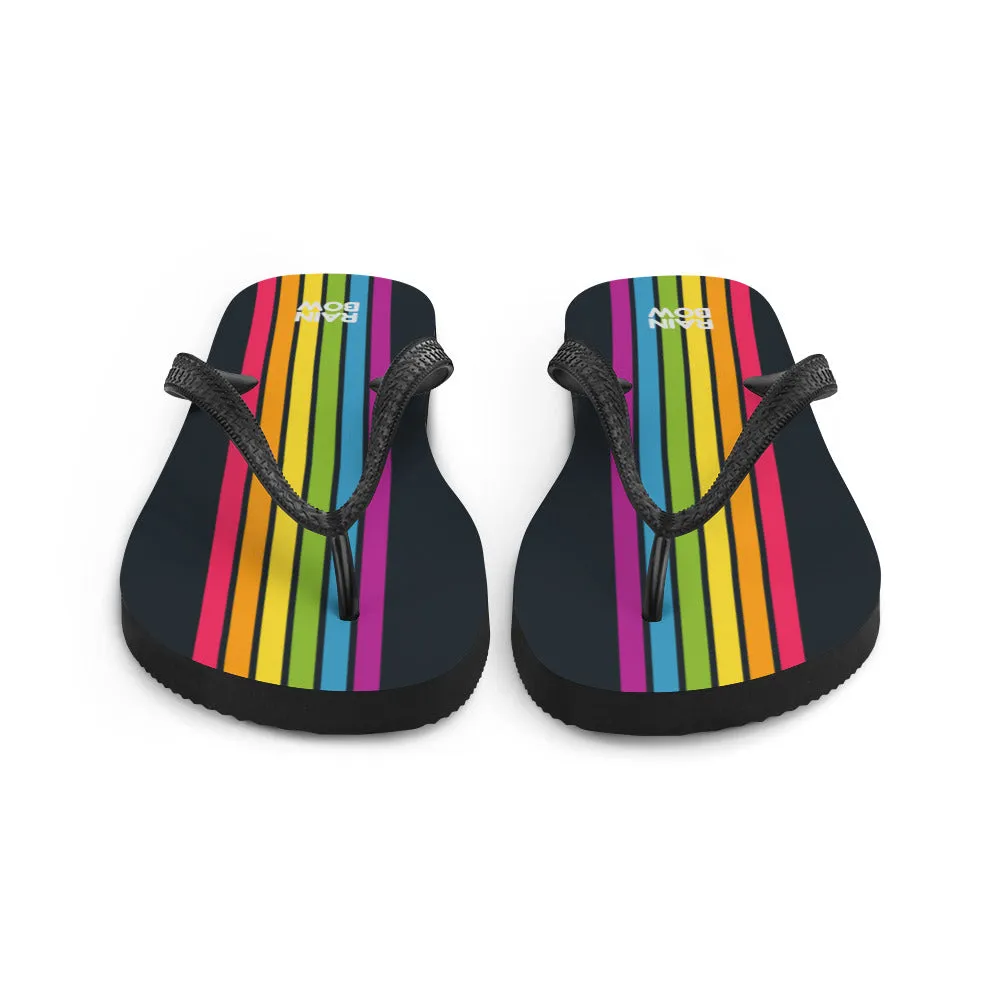 Rainbow Stripe Flip-Flops