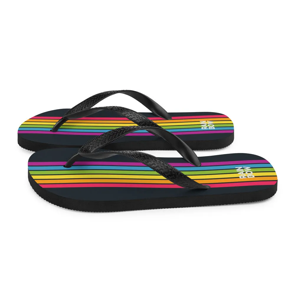 Rainbow Stripe Flip-Flops