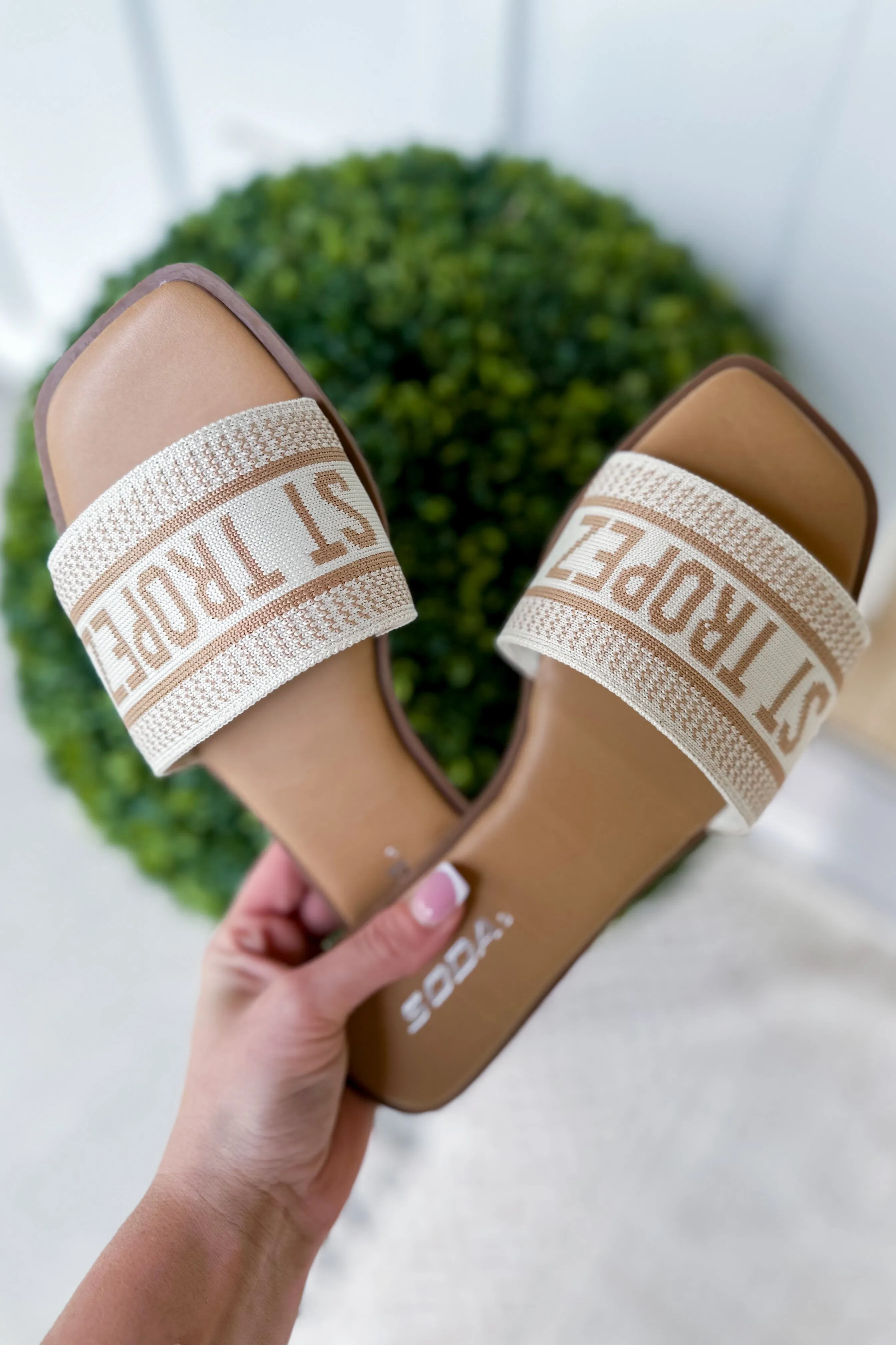 Soda Flair Square Toe City Slide Sandal *FINAL SALE*