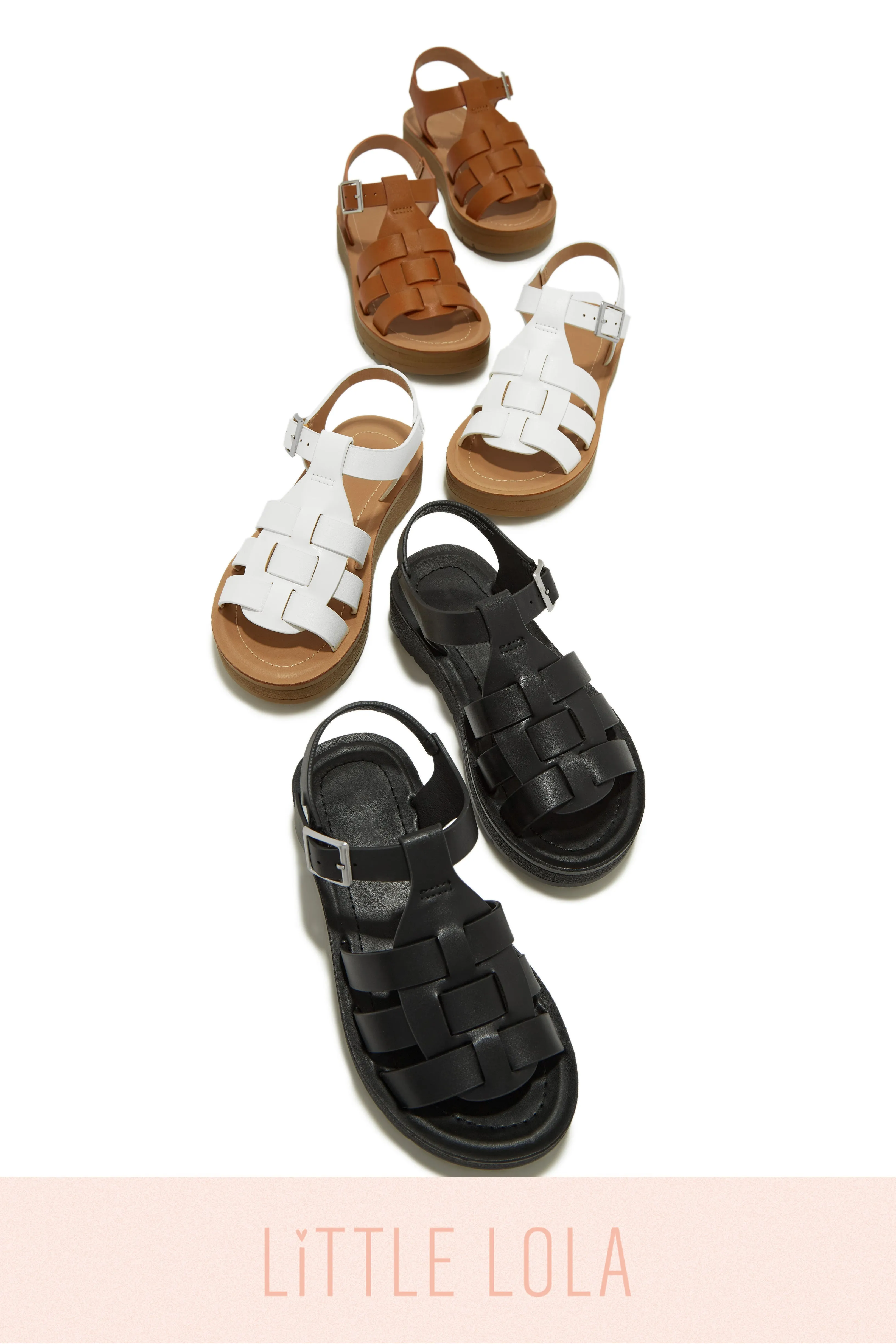 Summer Vacation Kids Flat Sandals - Tan