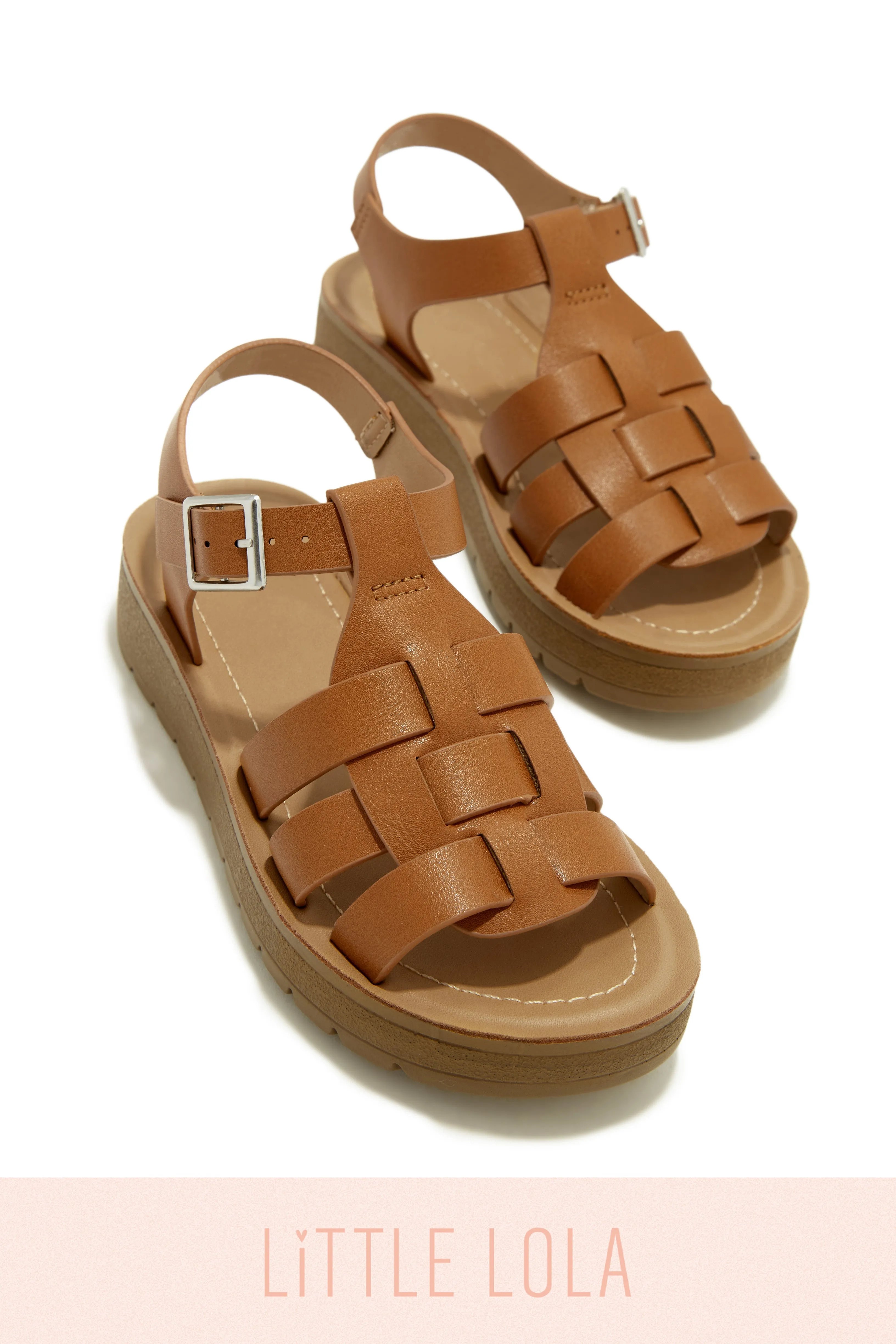 Summer Vacation Kids Flat Sandals - Tan