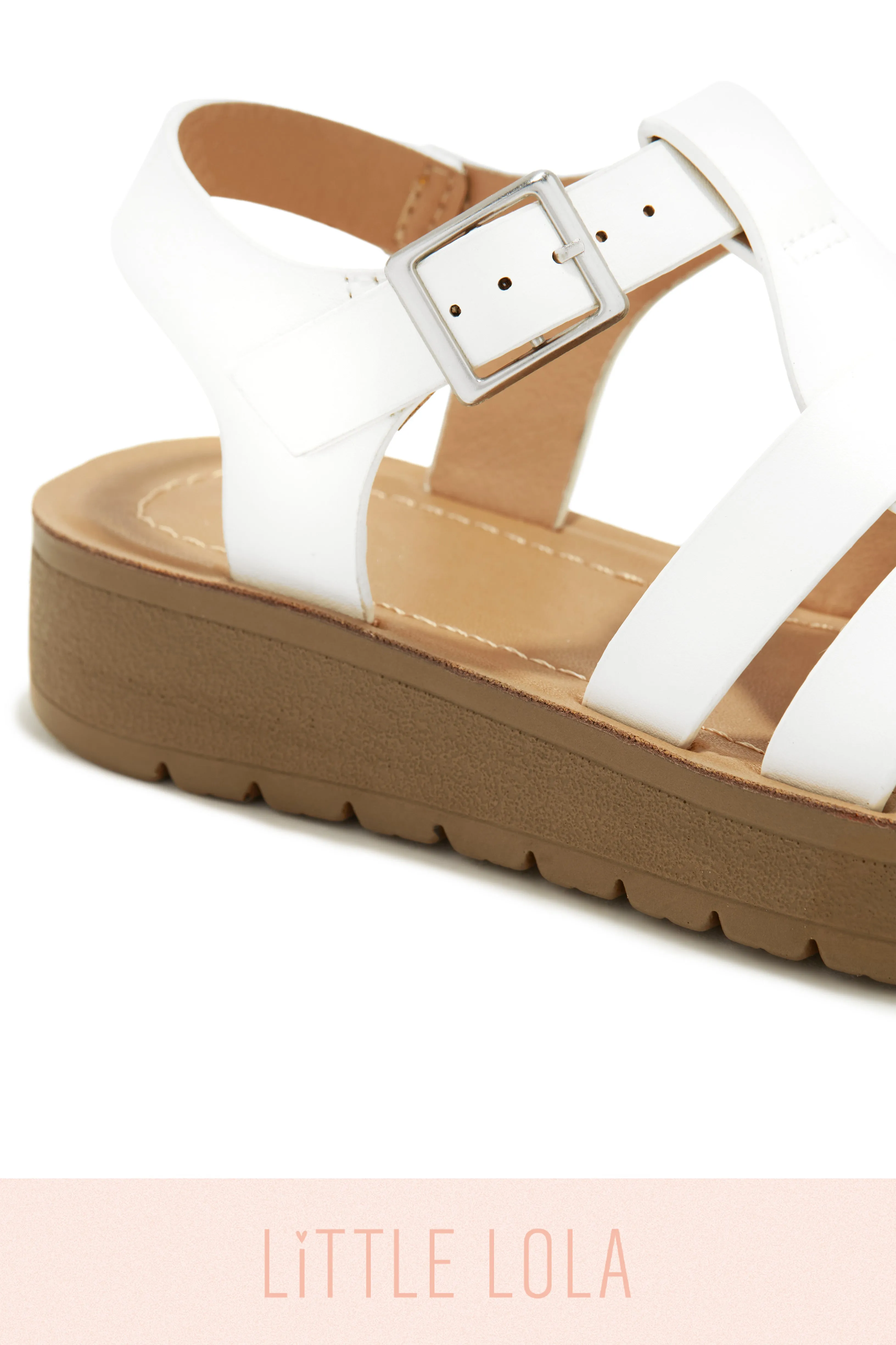 Summer Vacation Kids Flat Sandals - White