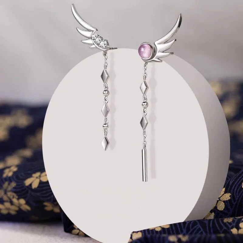 Tassel Dangle Feather Drop Earrings for Women Fine Jewelry Earrings