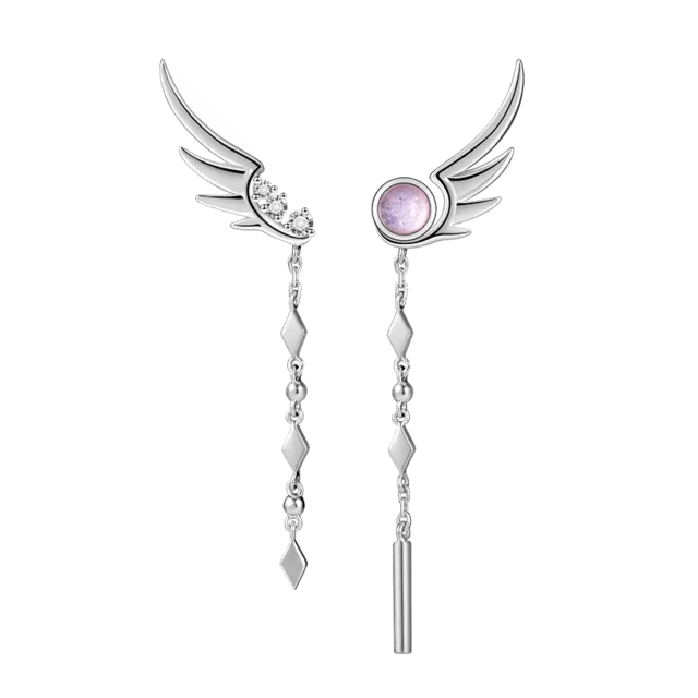 Tassel Dangle Feather Drop Earrings for Women Fine Jewelry Earrings