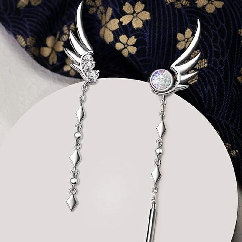 Tassel Dangle Feather Drop Earrings for Women Fine Jewelry Earrings