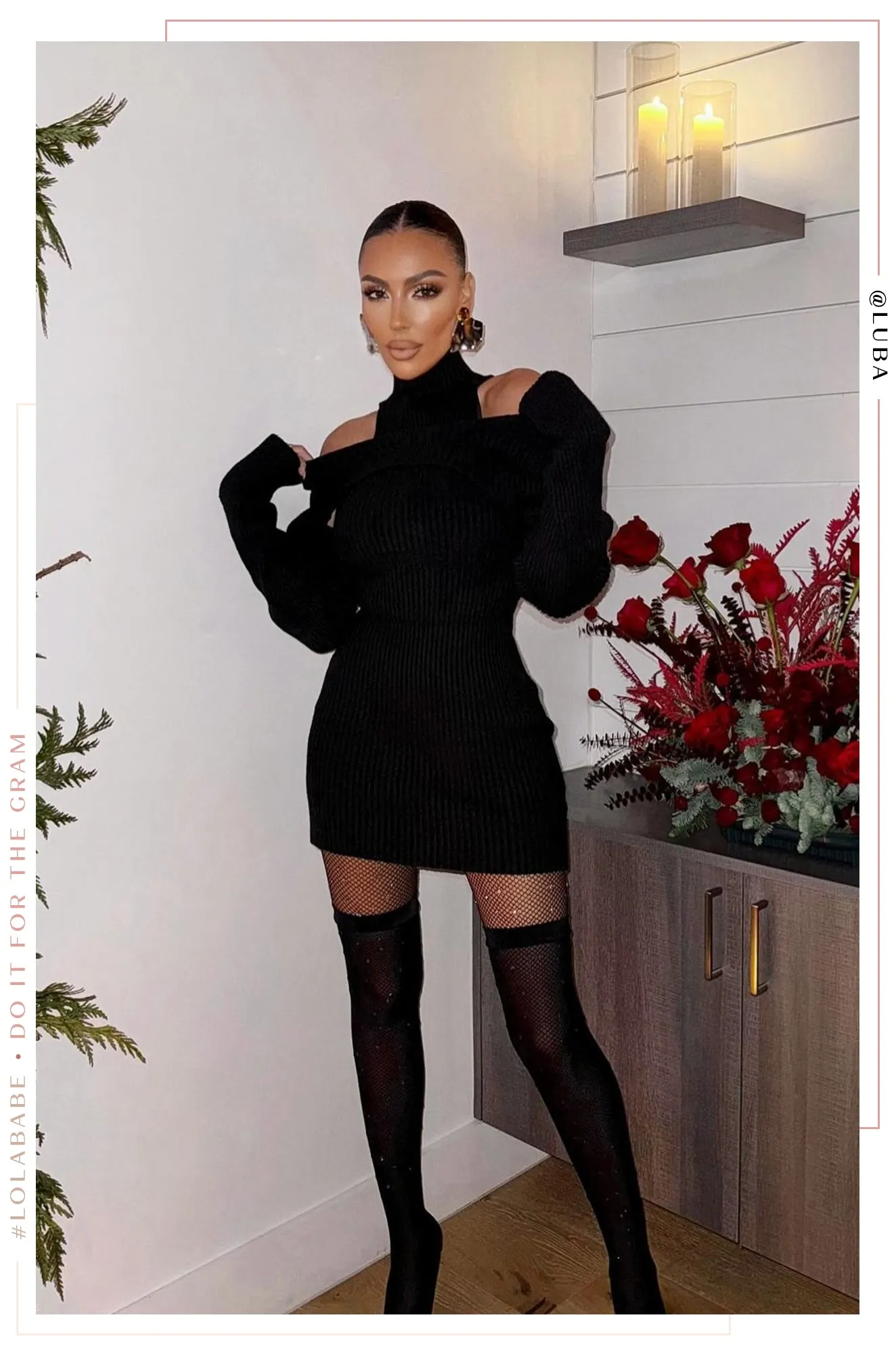 Timeless Allure Over The Knee High Heel Boots - Black