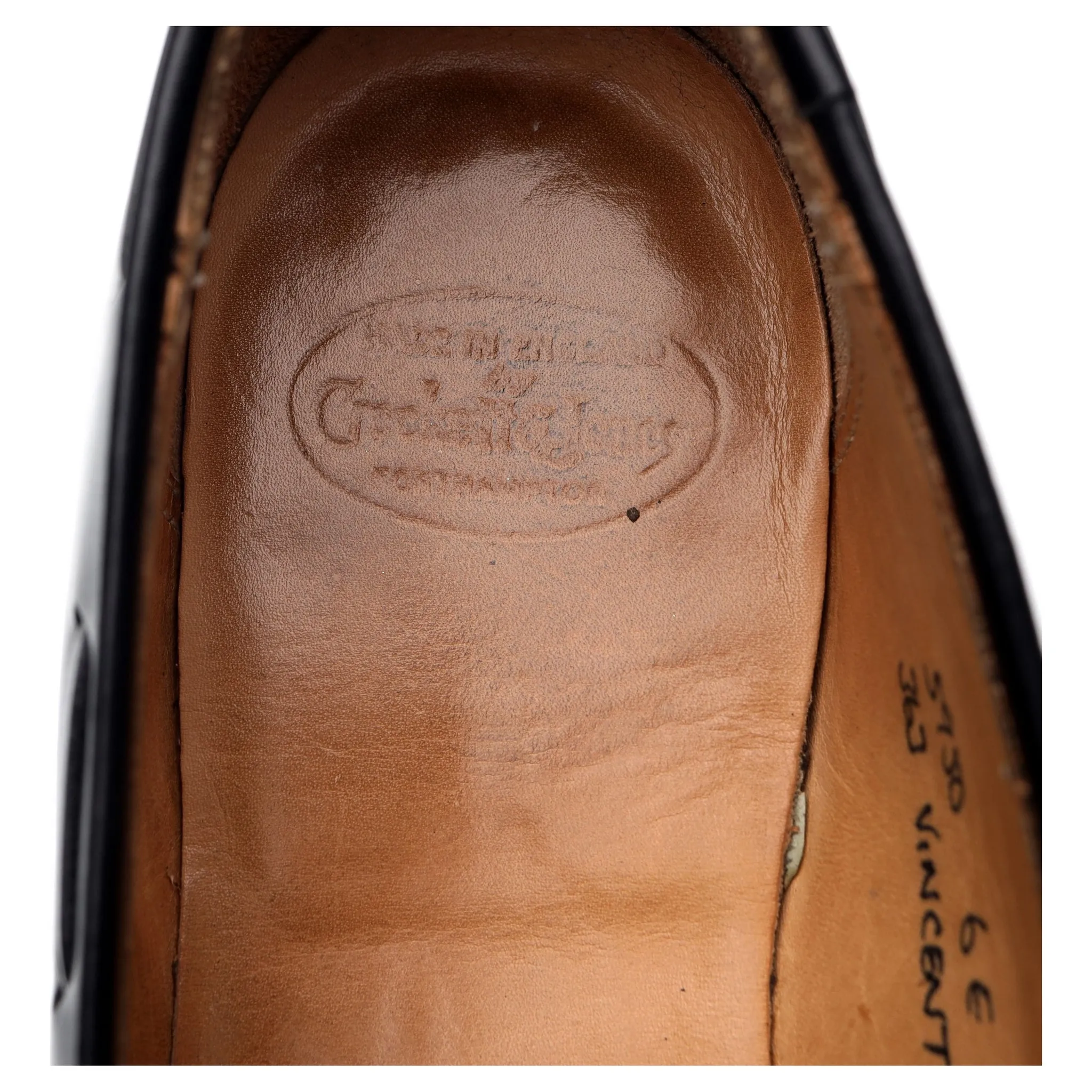 'Vincent' Black Leather Tassel Loafers UK 6 E
