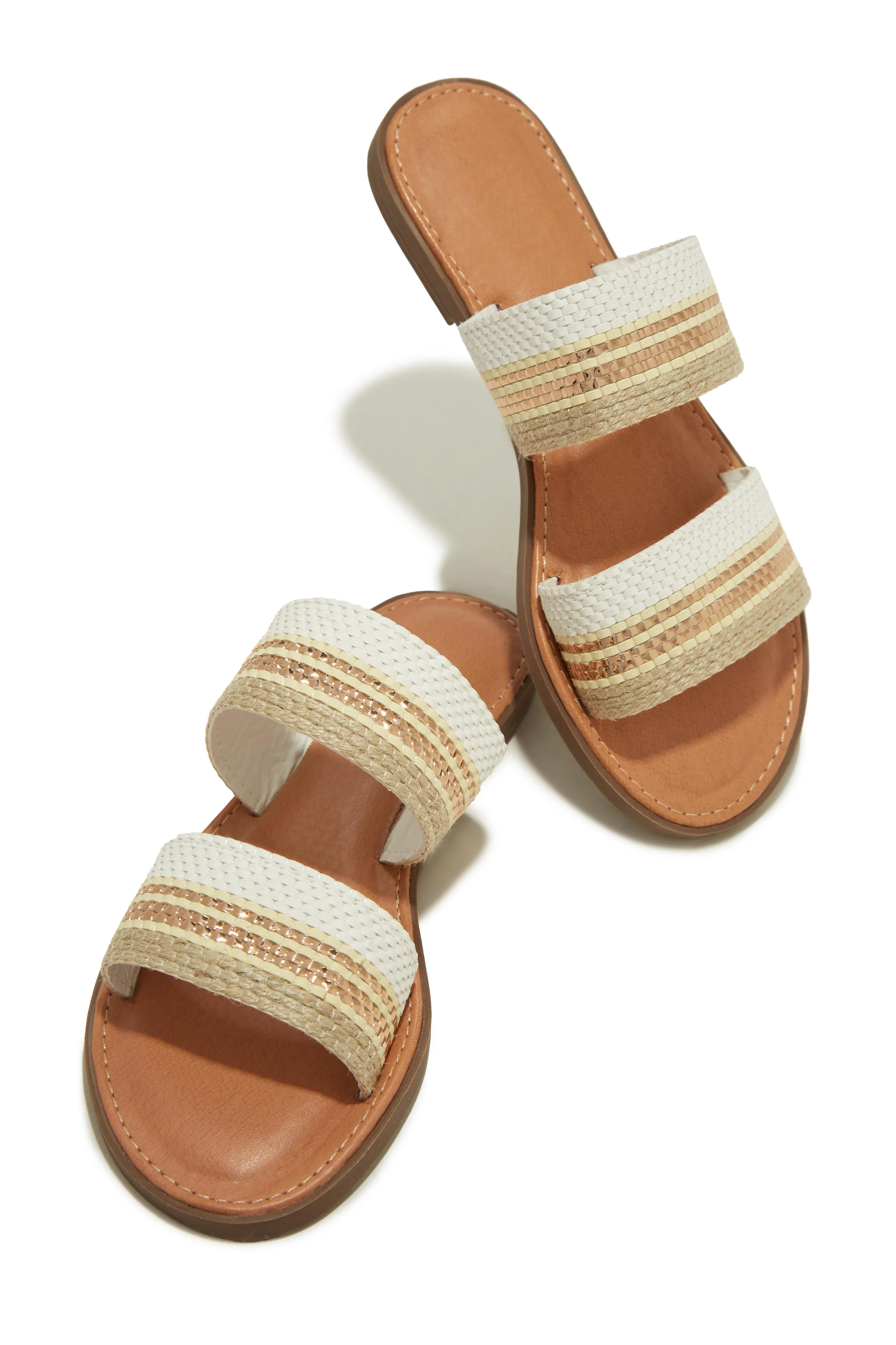 Weekend Island Flat Slip On Sandals - Black